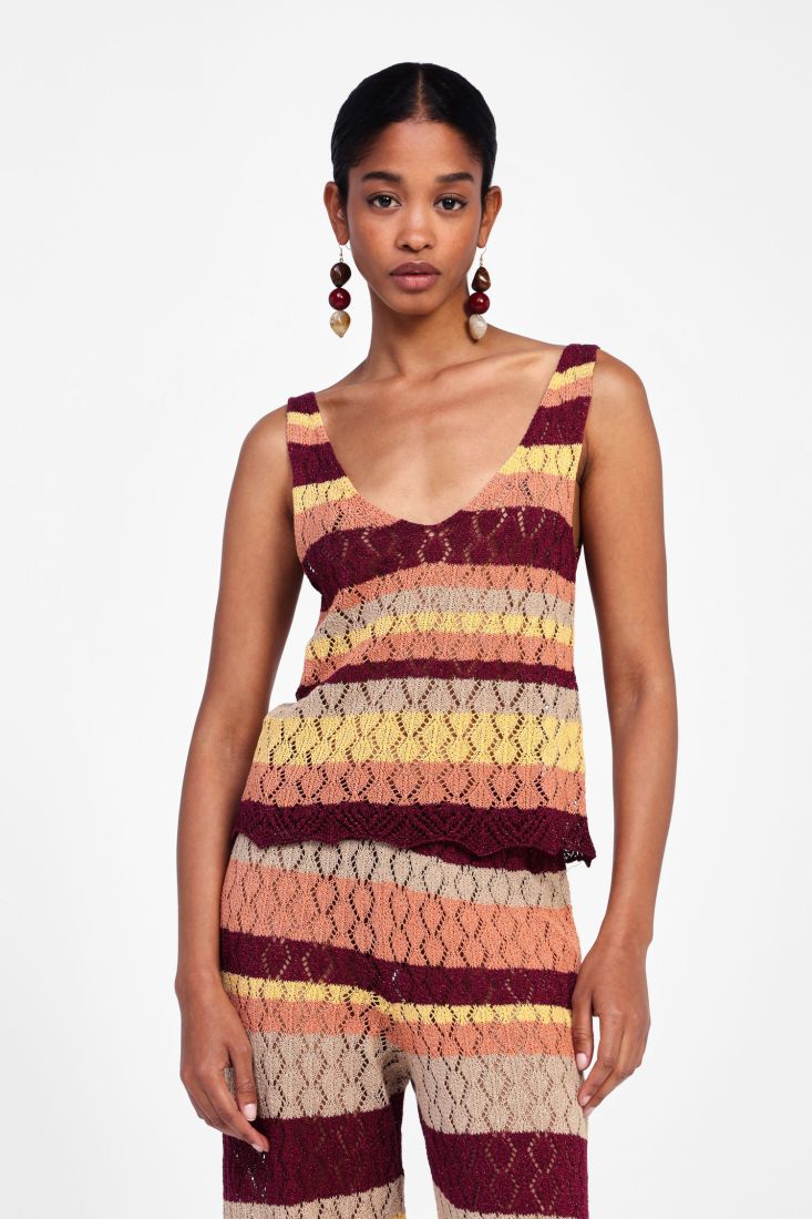 Dixie - Top bretella multicolor