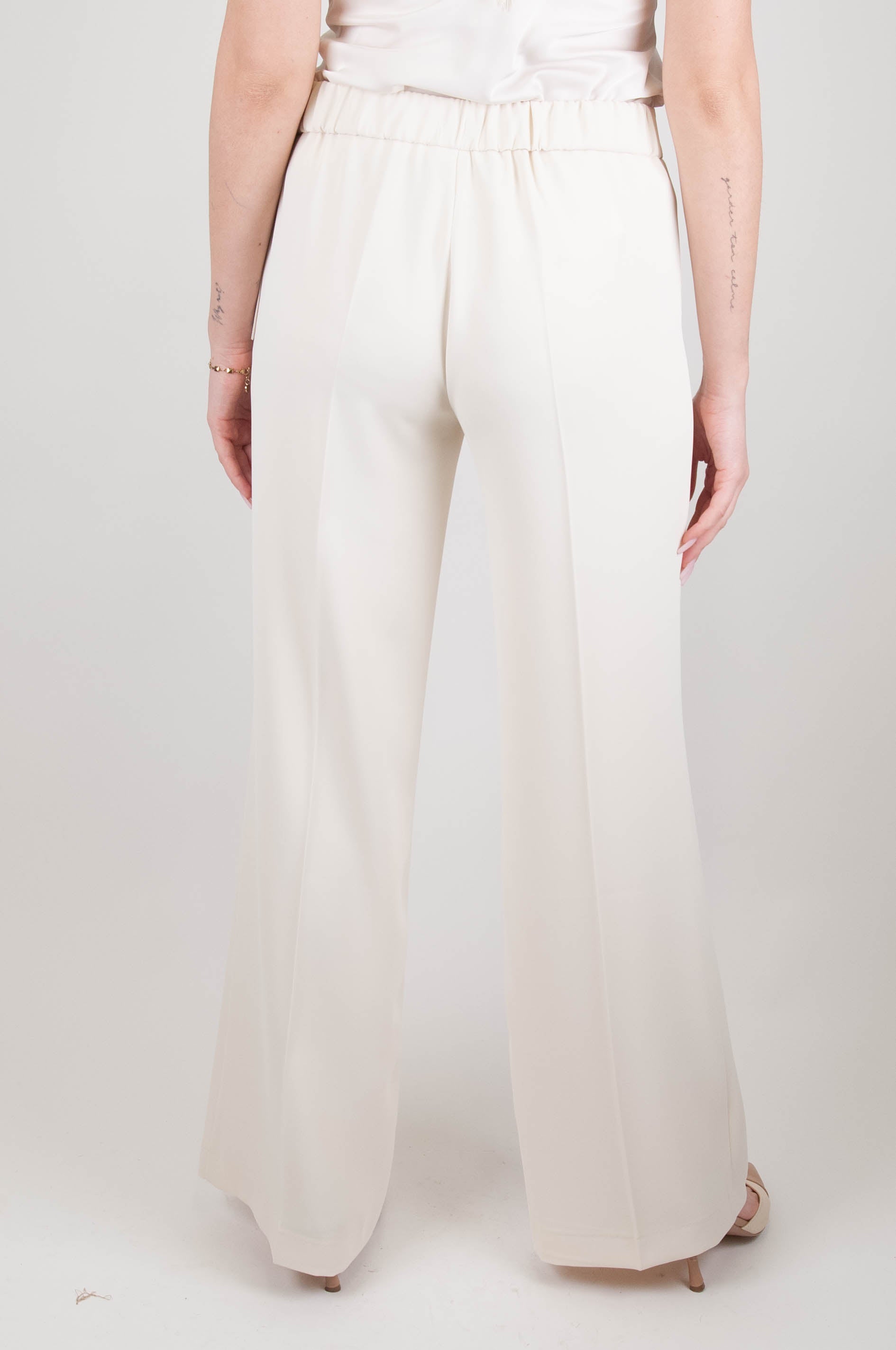 Haveone - Pantalone palazzo con elastico in vita