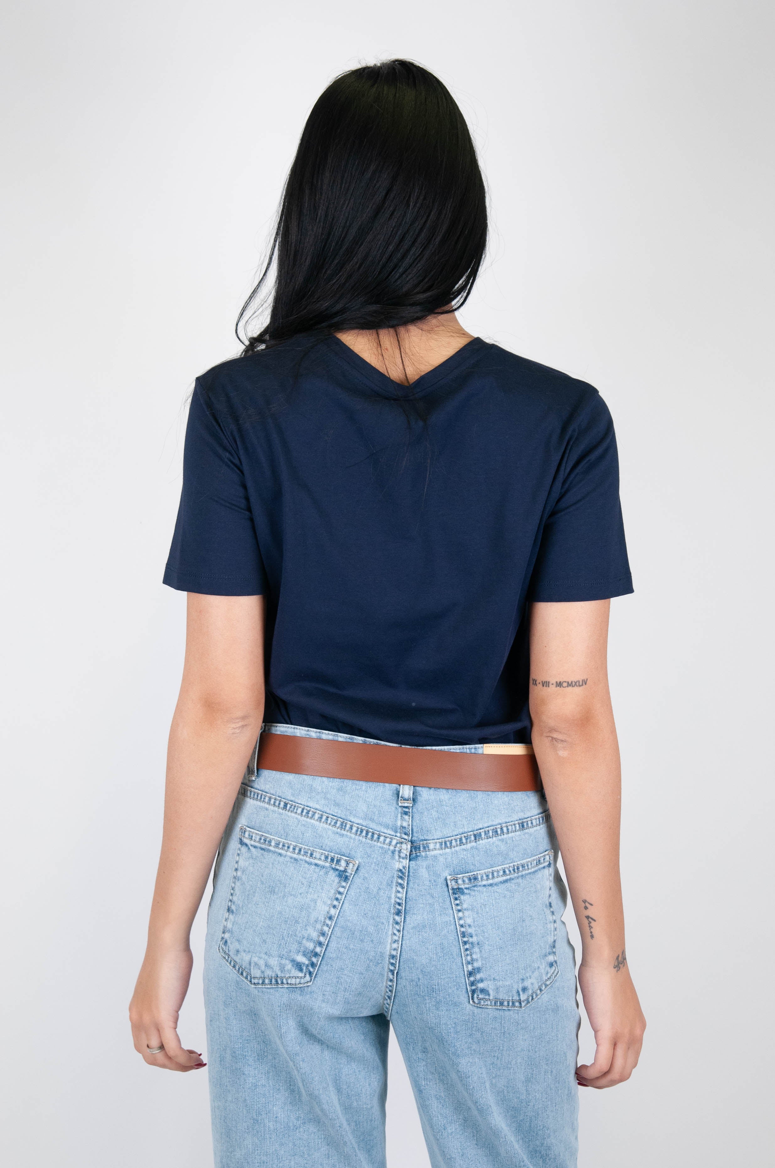 Tensione in - T-shirt con patch bandiera americana