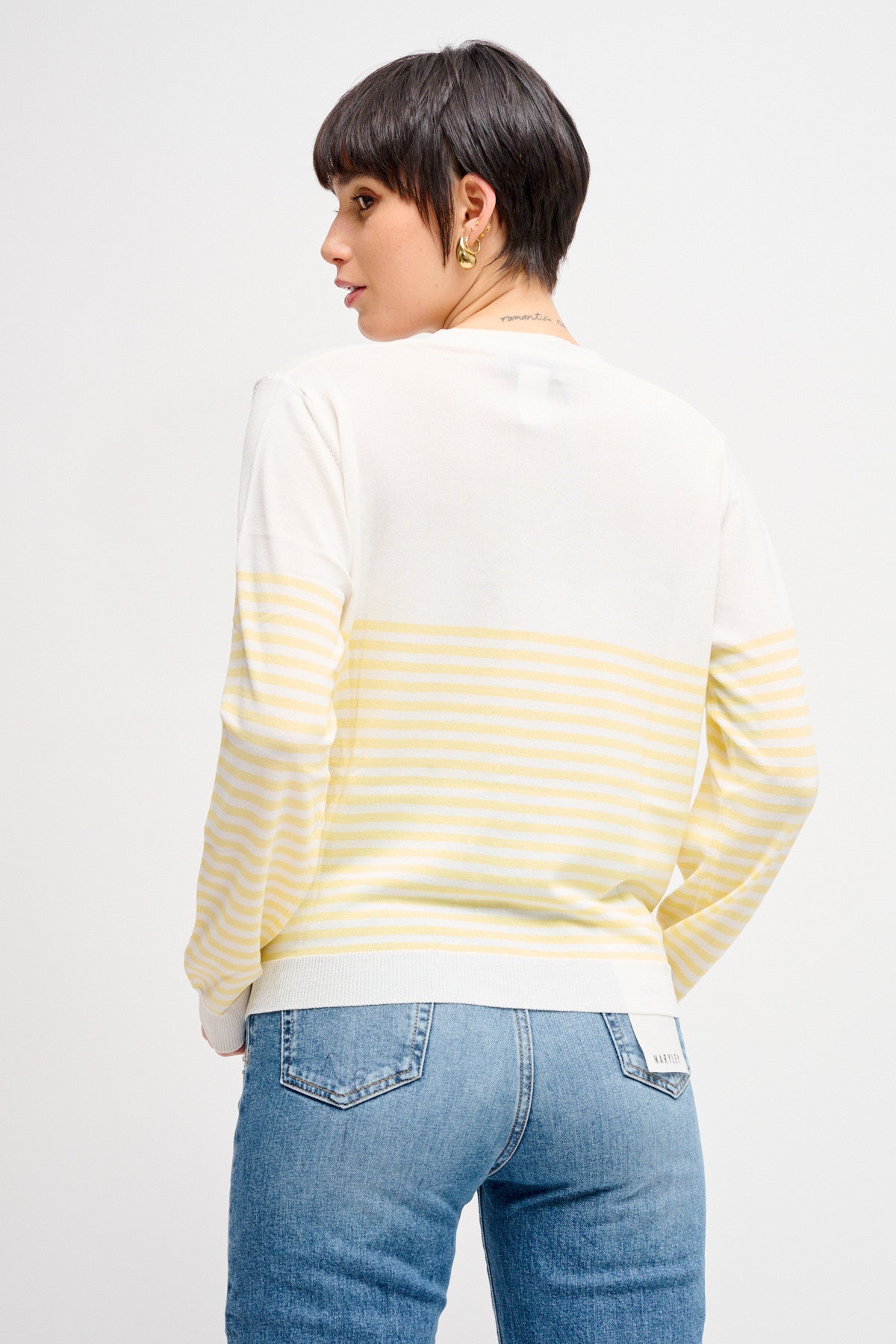 Maryley - Cardigan a righe in viscosa