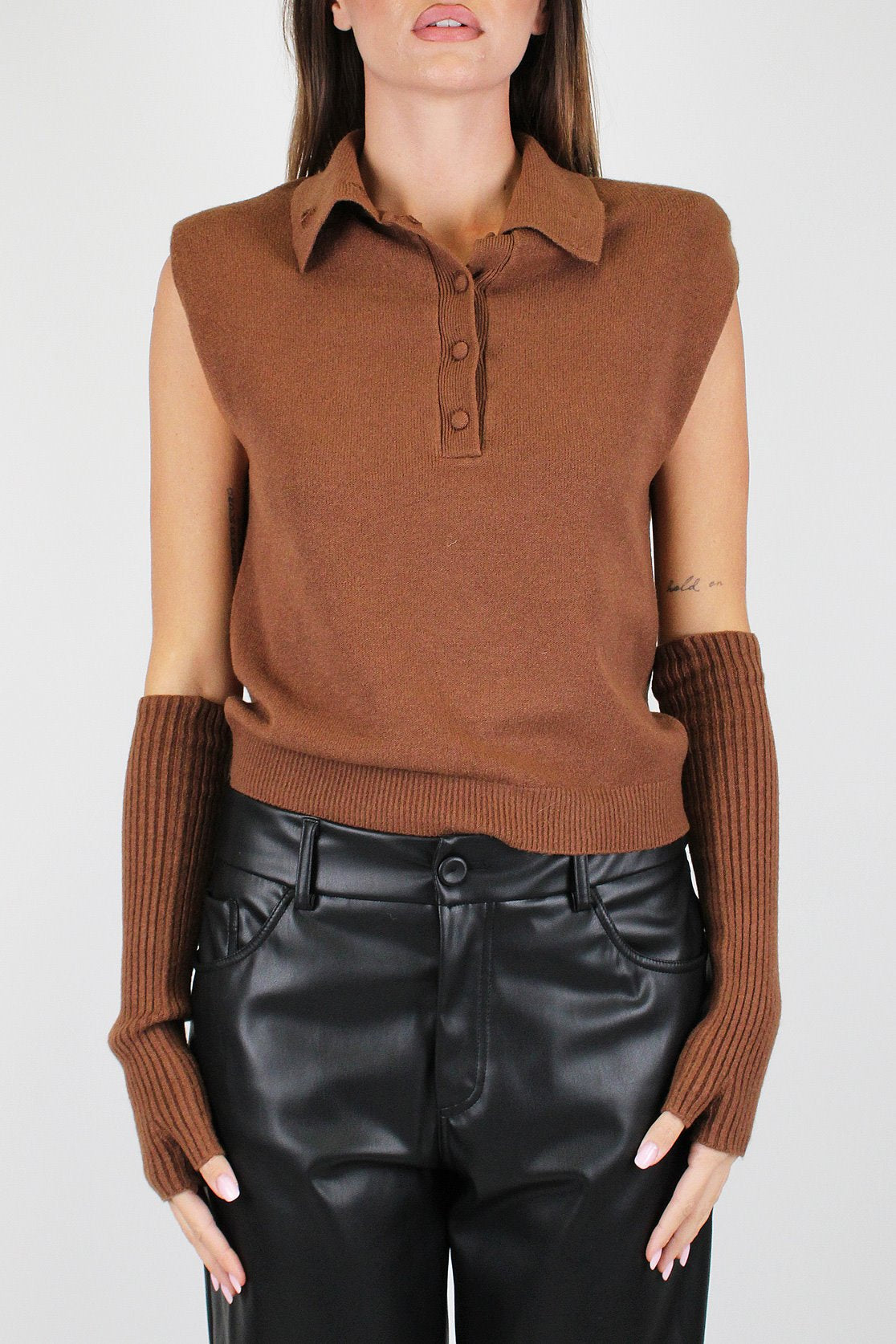 Dixie - Maglia polo giromaniche con manicotti