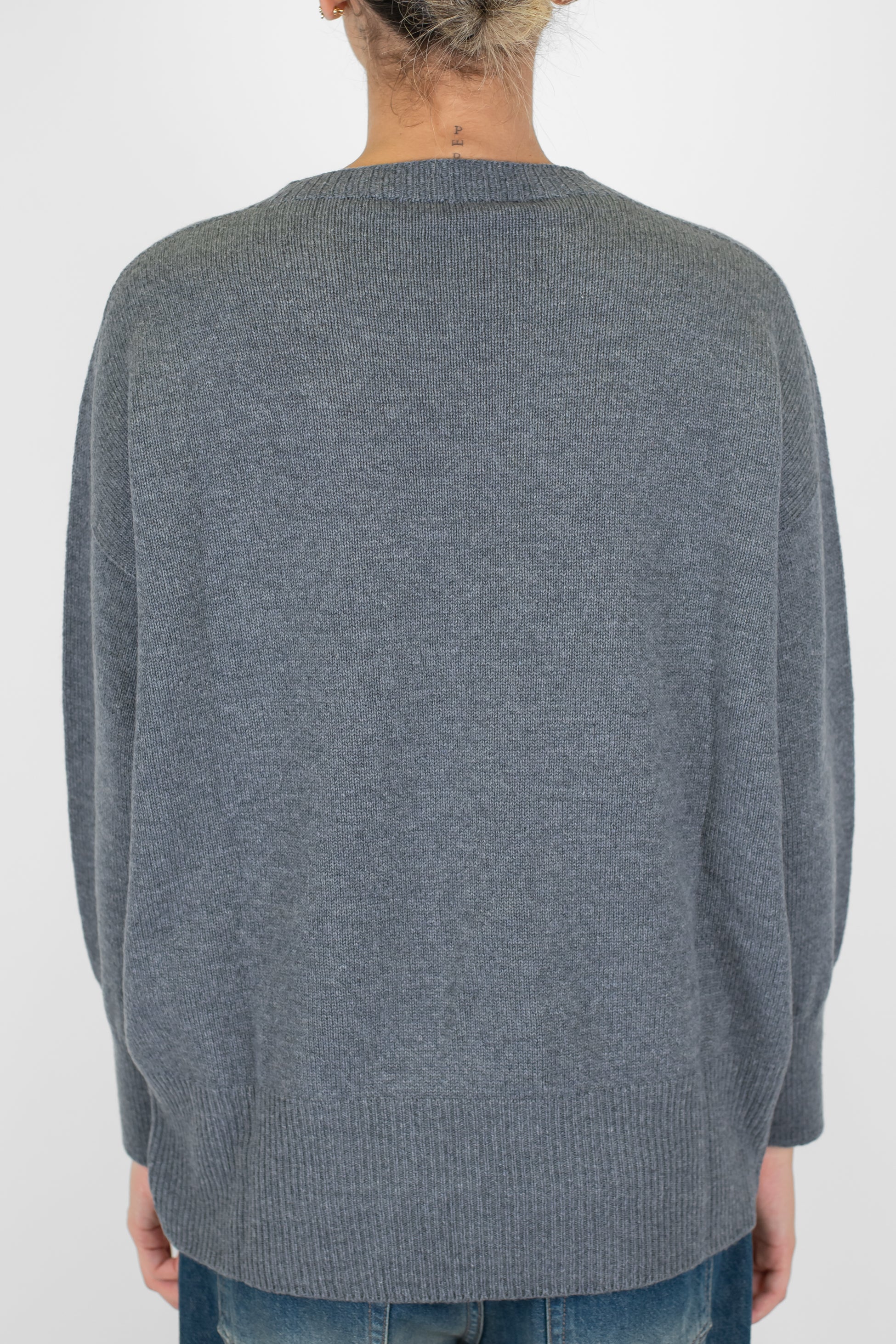 Tensione in - Maglia girocollo in misto cashmere con orlo stondato