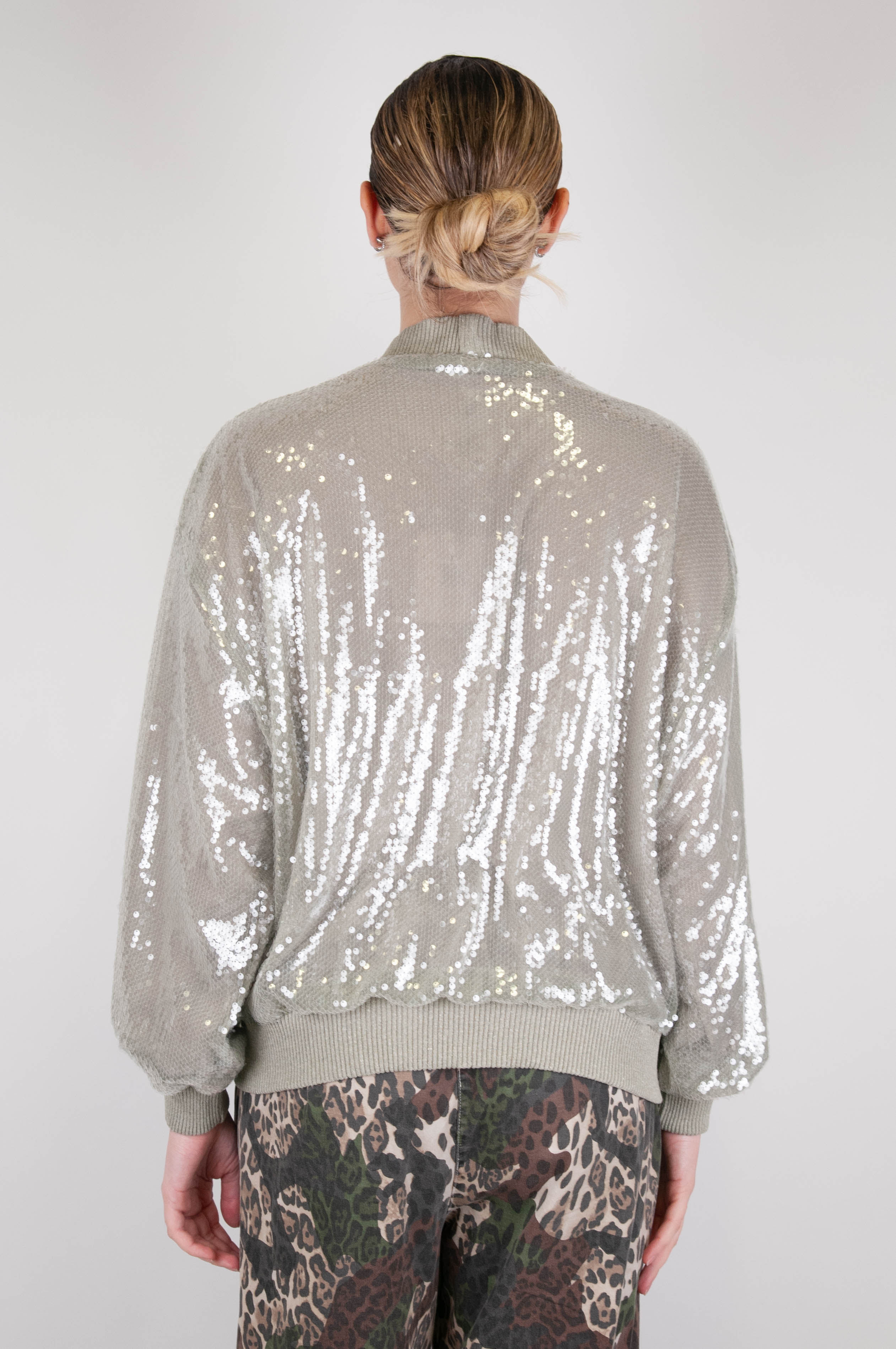 Tension in - Sequined bomber jacket