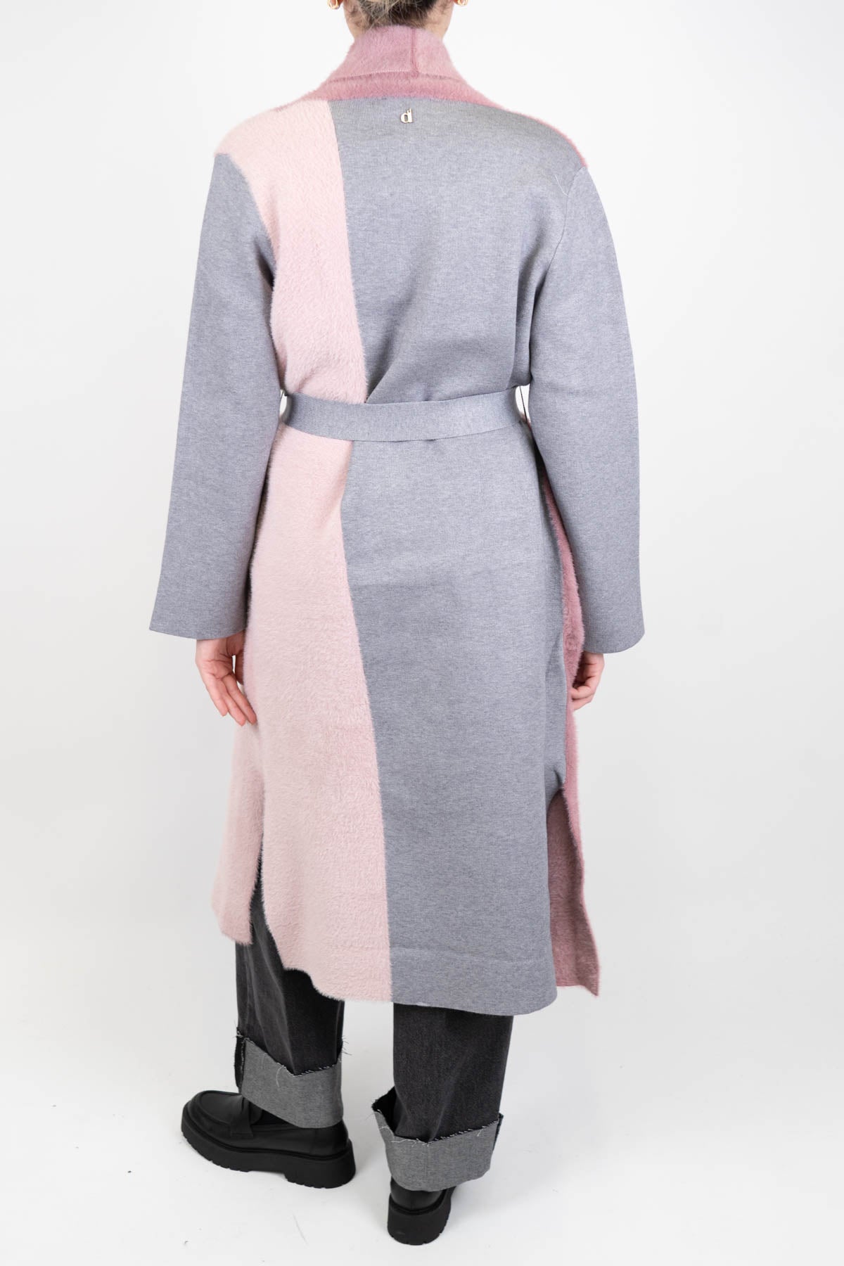 Dixie - Cappotto in maglia multicolor