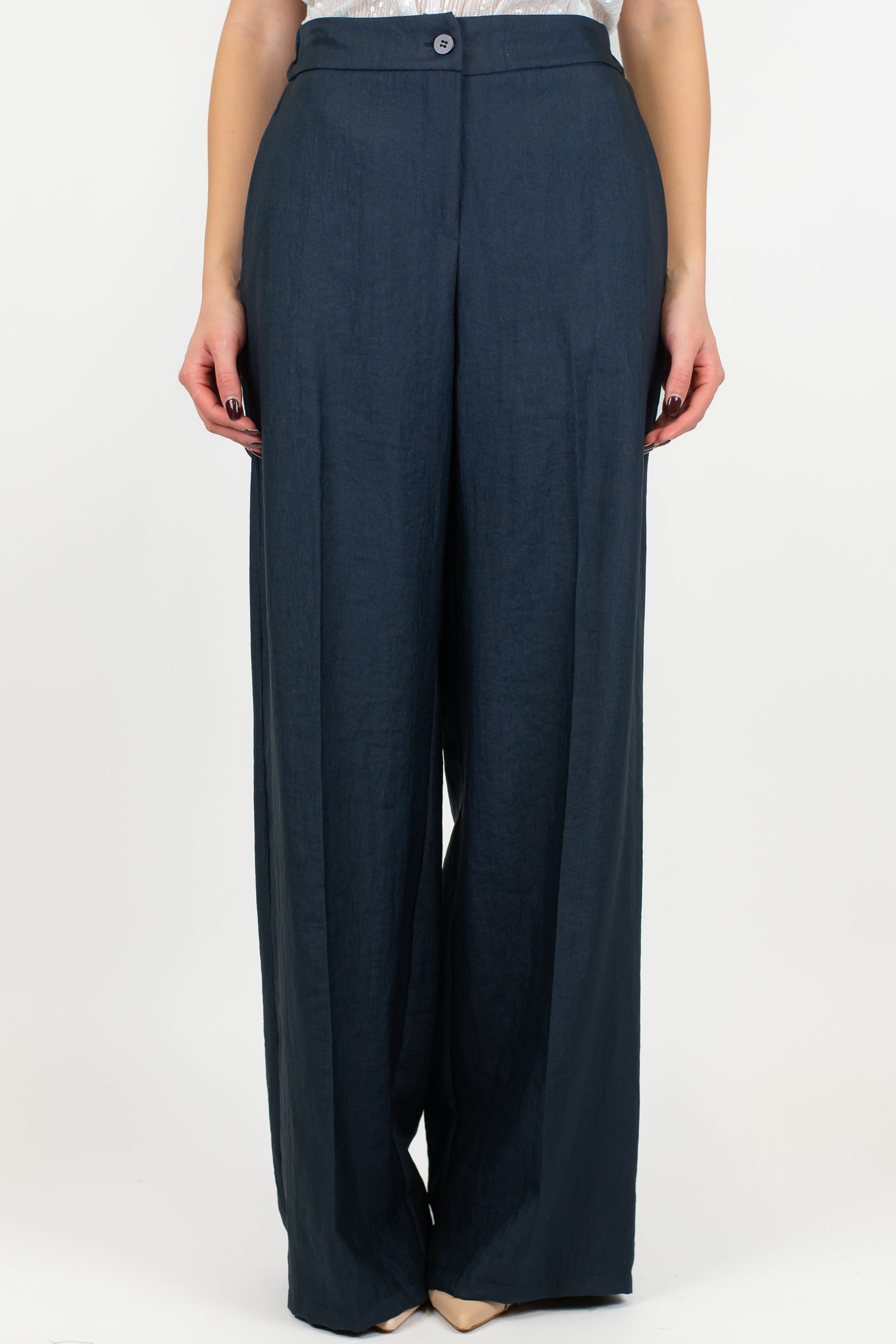 Motel - Pantalone palazzo con elastico sul retro