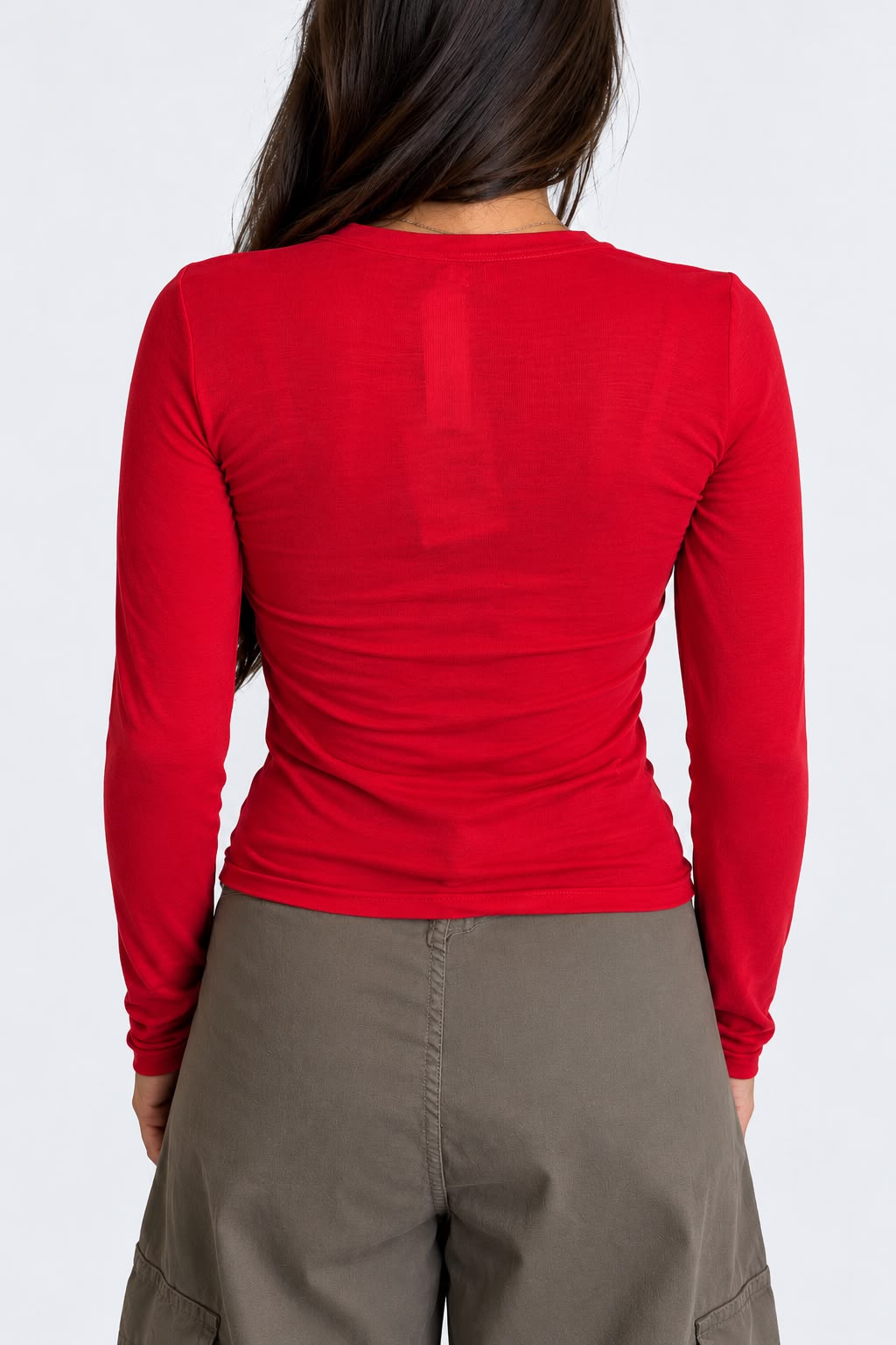 Dixie - Maglia serafino a costine basic in misto cashmere