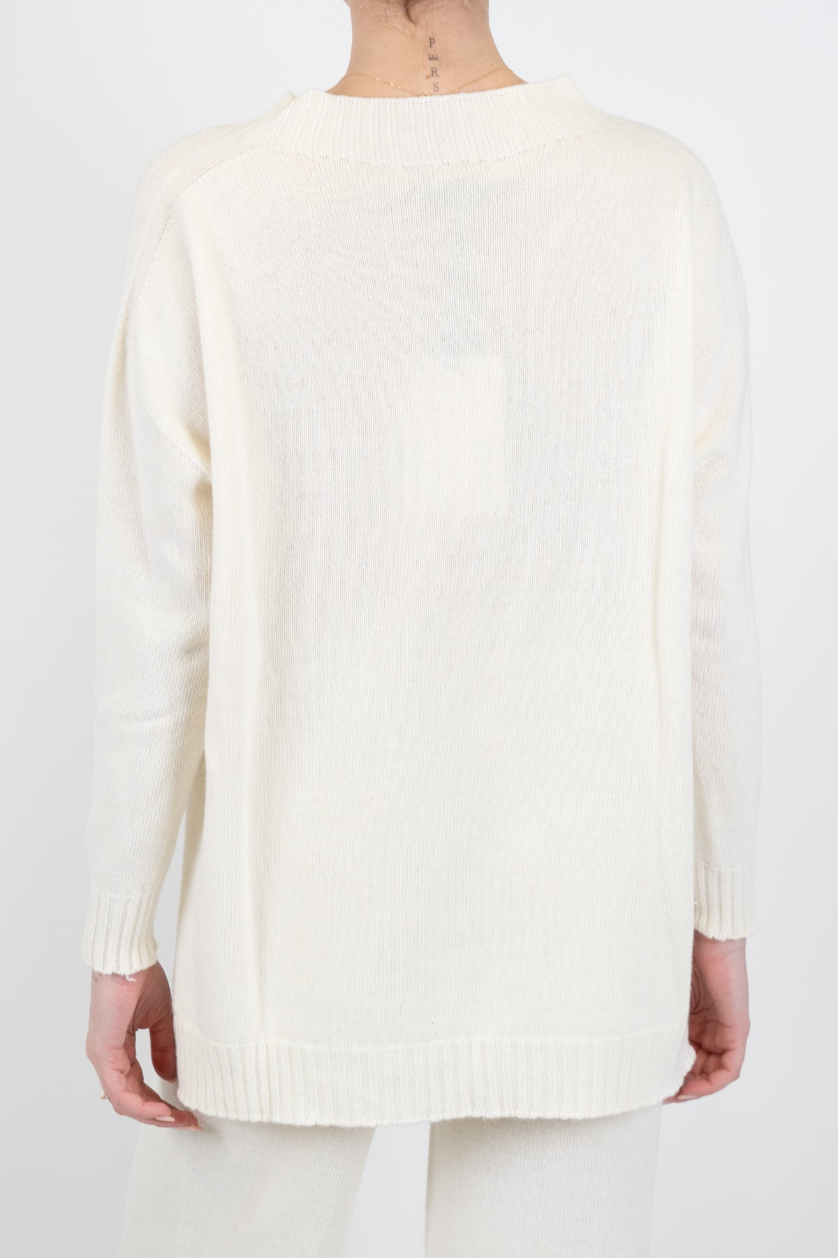 Haveone - Maglia girocollo over in misto lana e cashmere