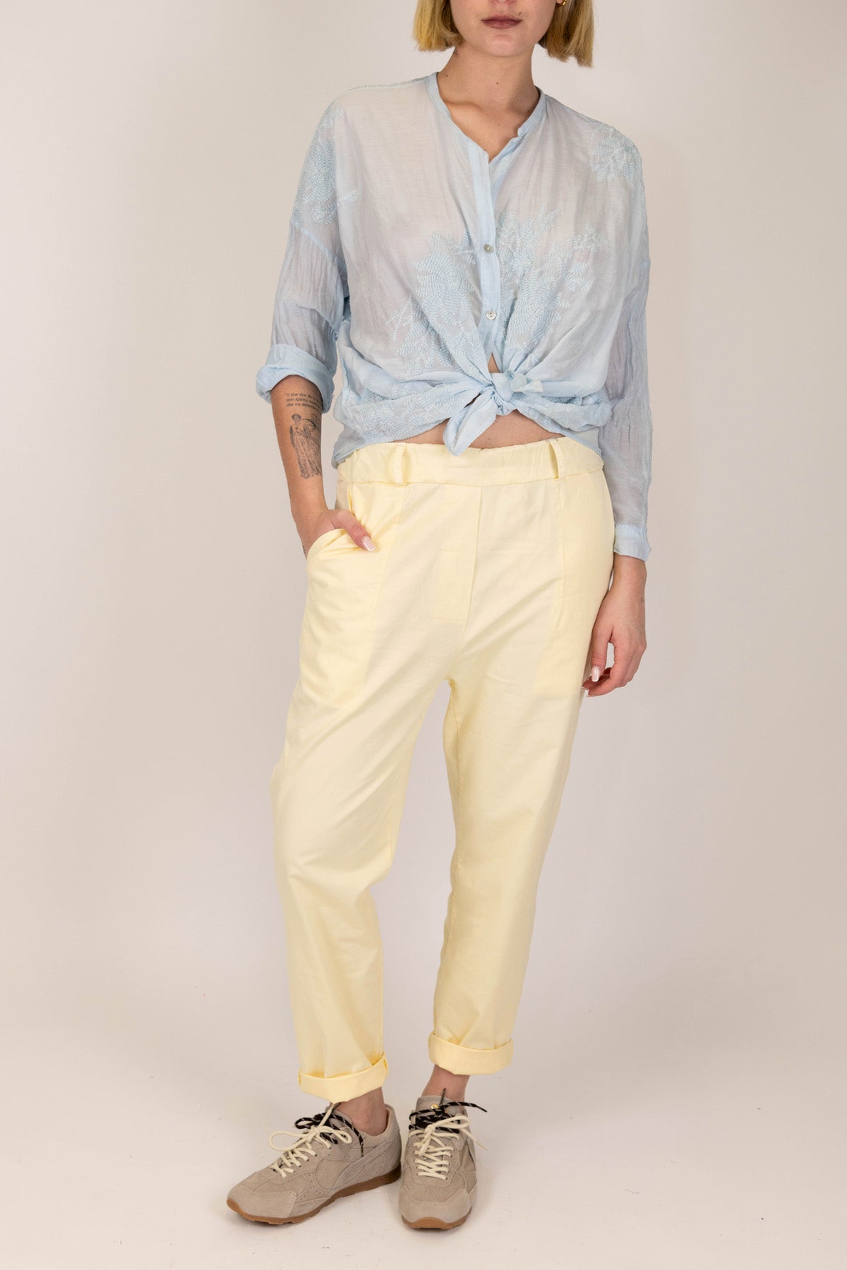 Motel - Pantalone regular con elastico in vita