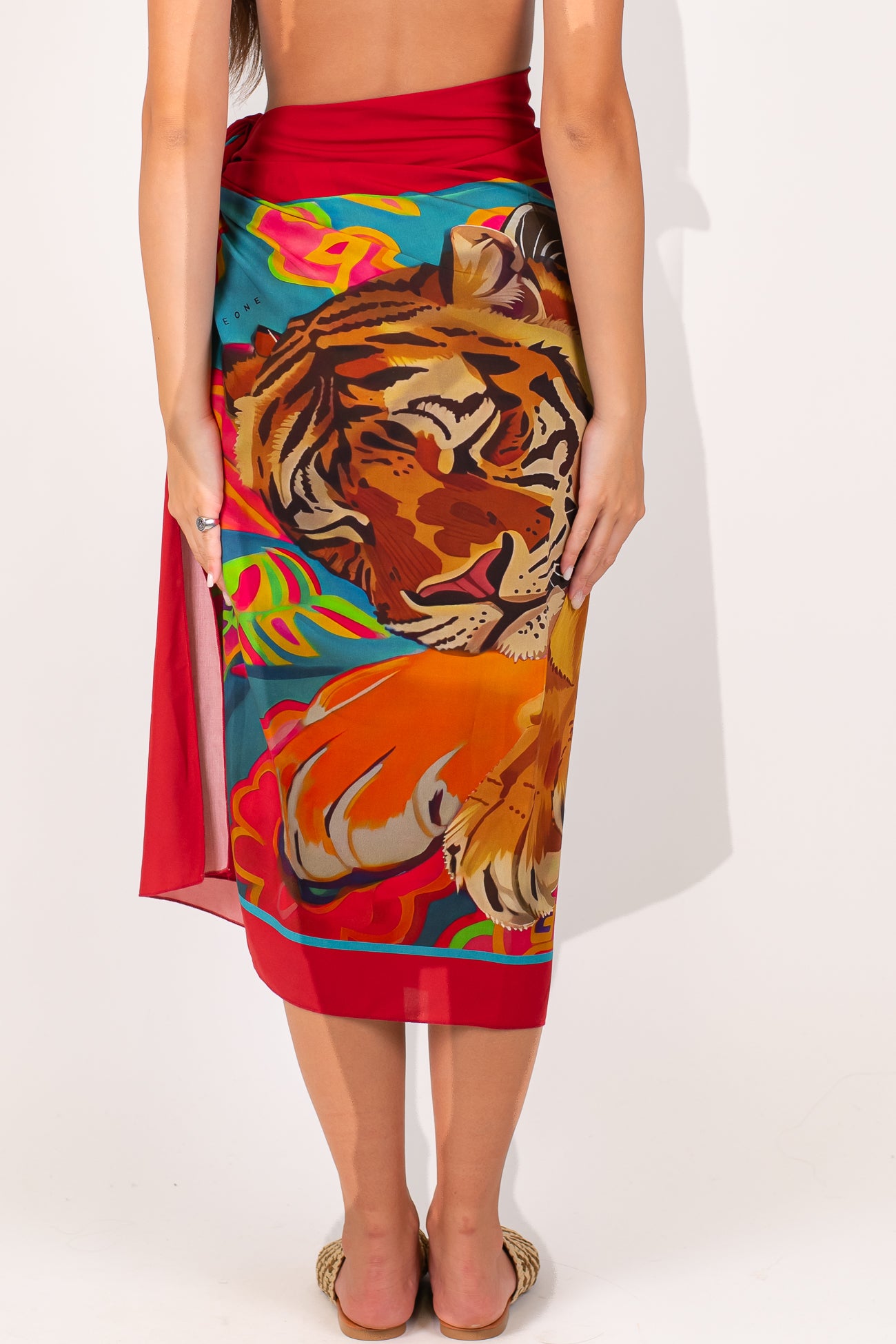 Haveone - Gonna pareo fantasia tigre in viscosa leggera