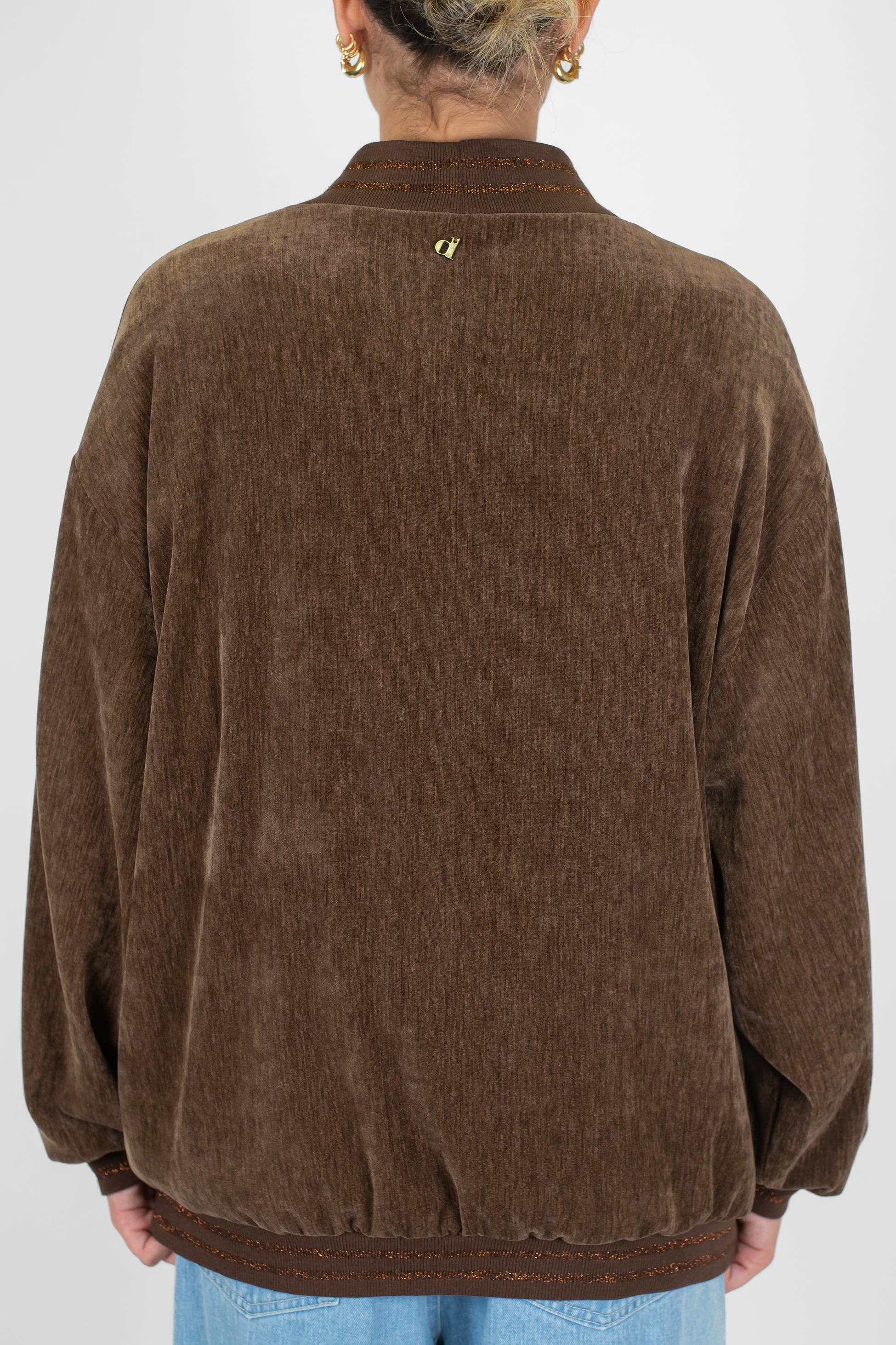 Dixie - Bomber over con profili elastici e tasche laterali