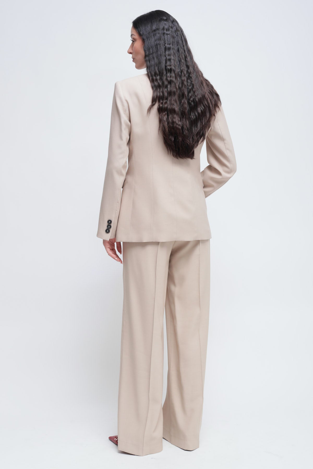 Maryley - Pantalone palazzo con elastico sul retro