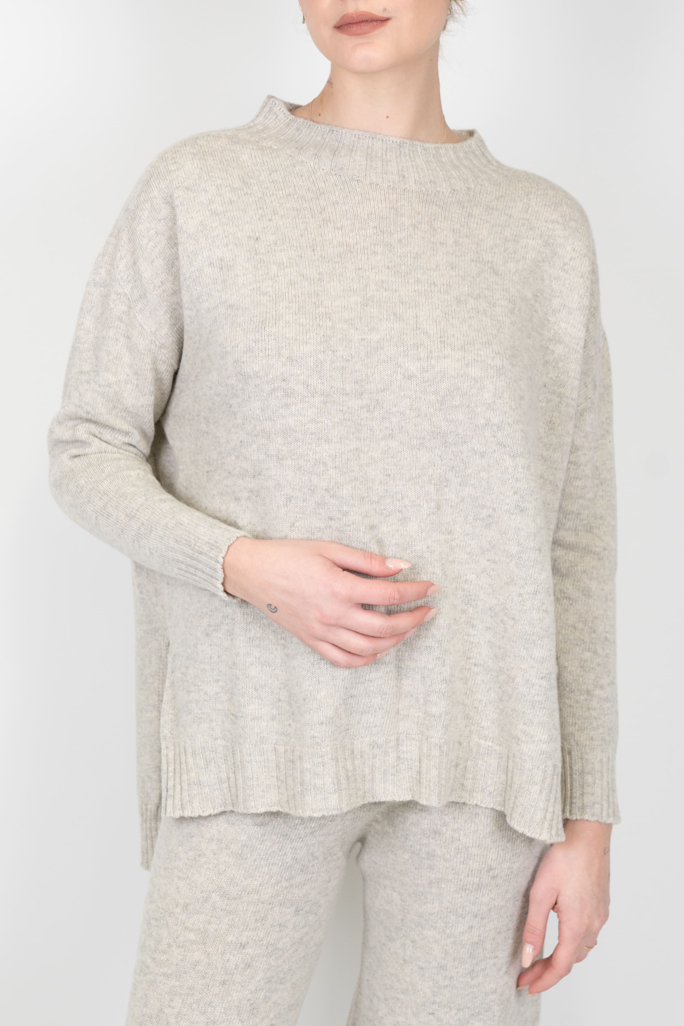 Haveone - Maglia girocollo over in misto lana e cashmere