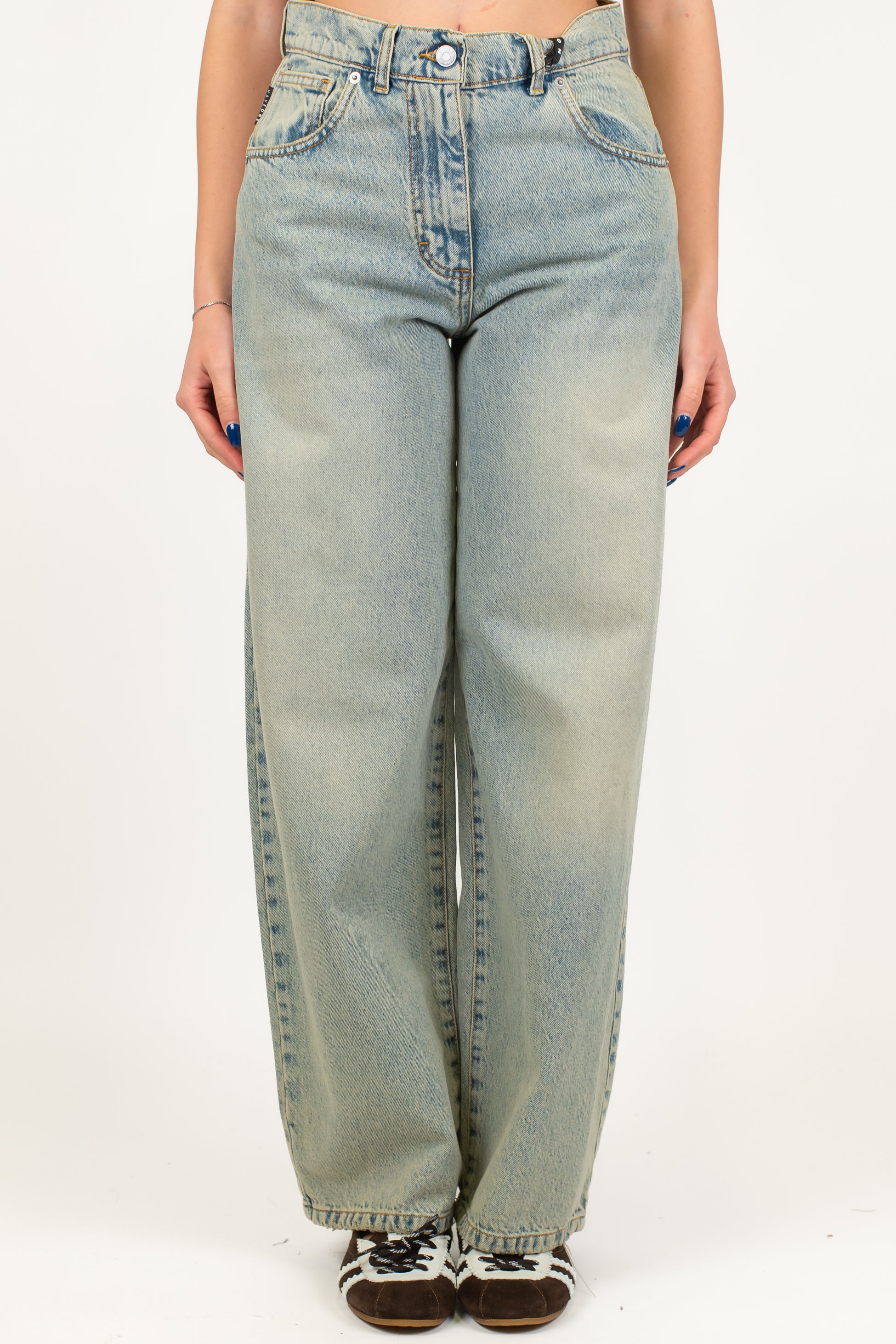 Haveone - Jeans balloon lavaggio sabbiato modello Bella