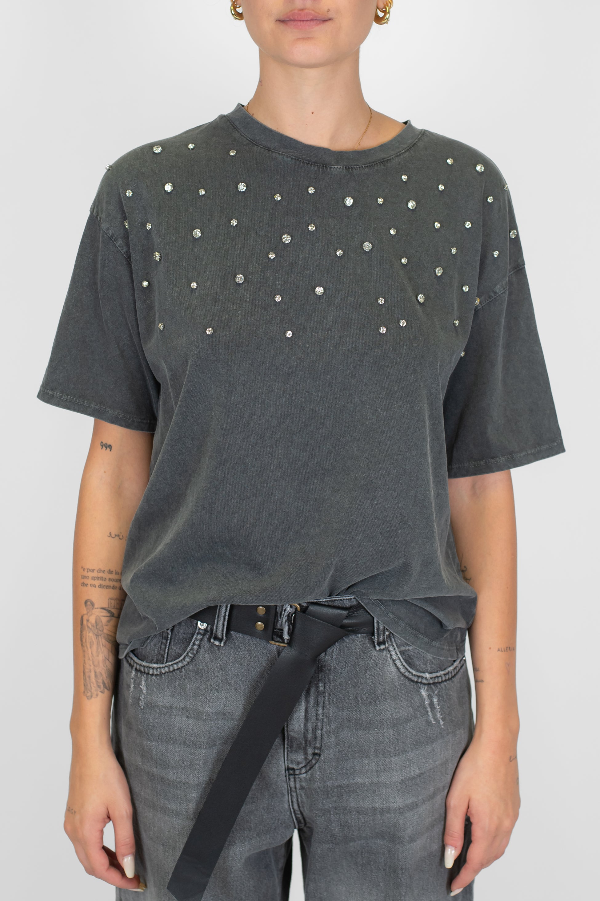 Haveone - T-shirt con strass