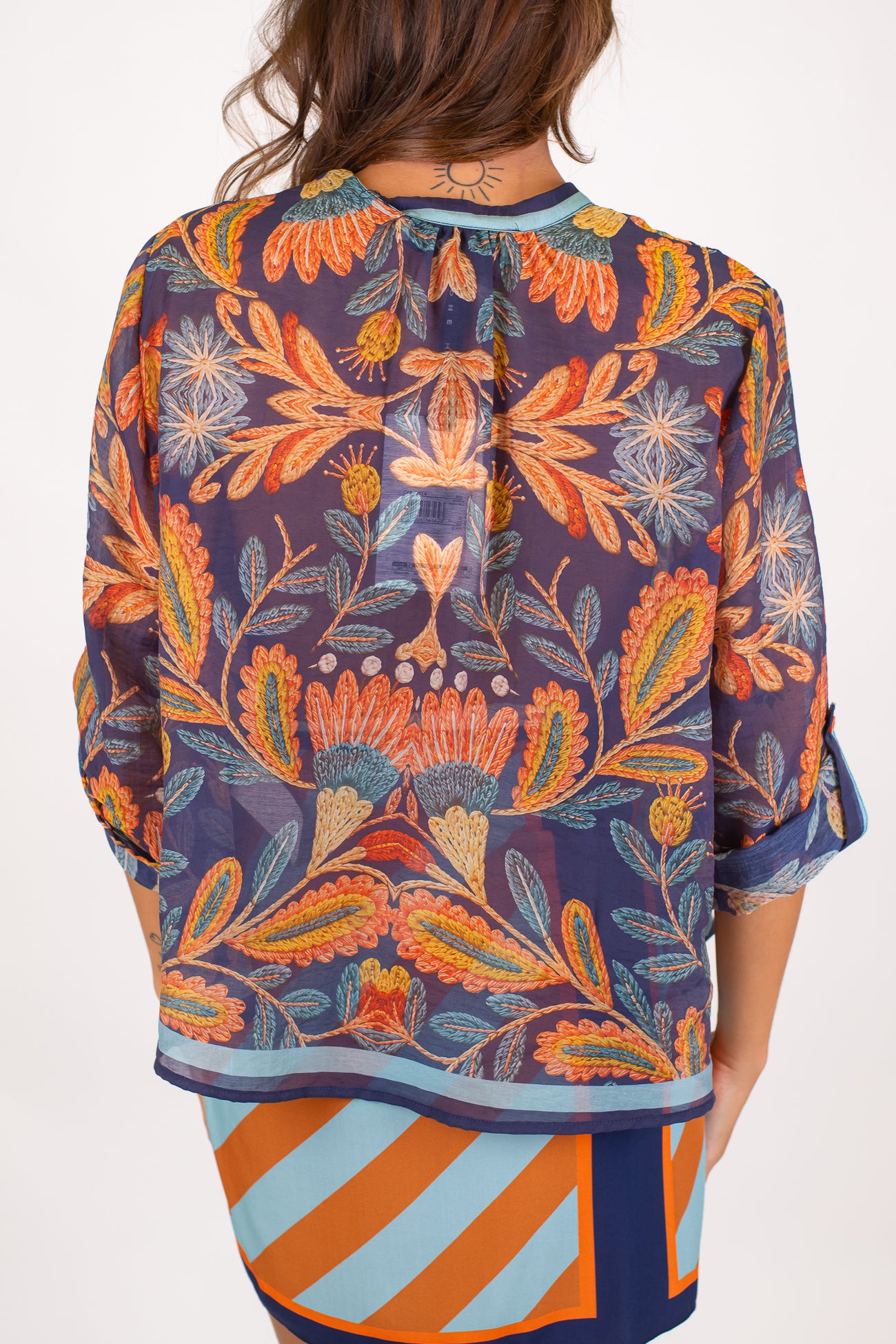 Haveone - Camicia in lyocell fantasia tigre