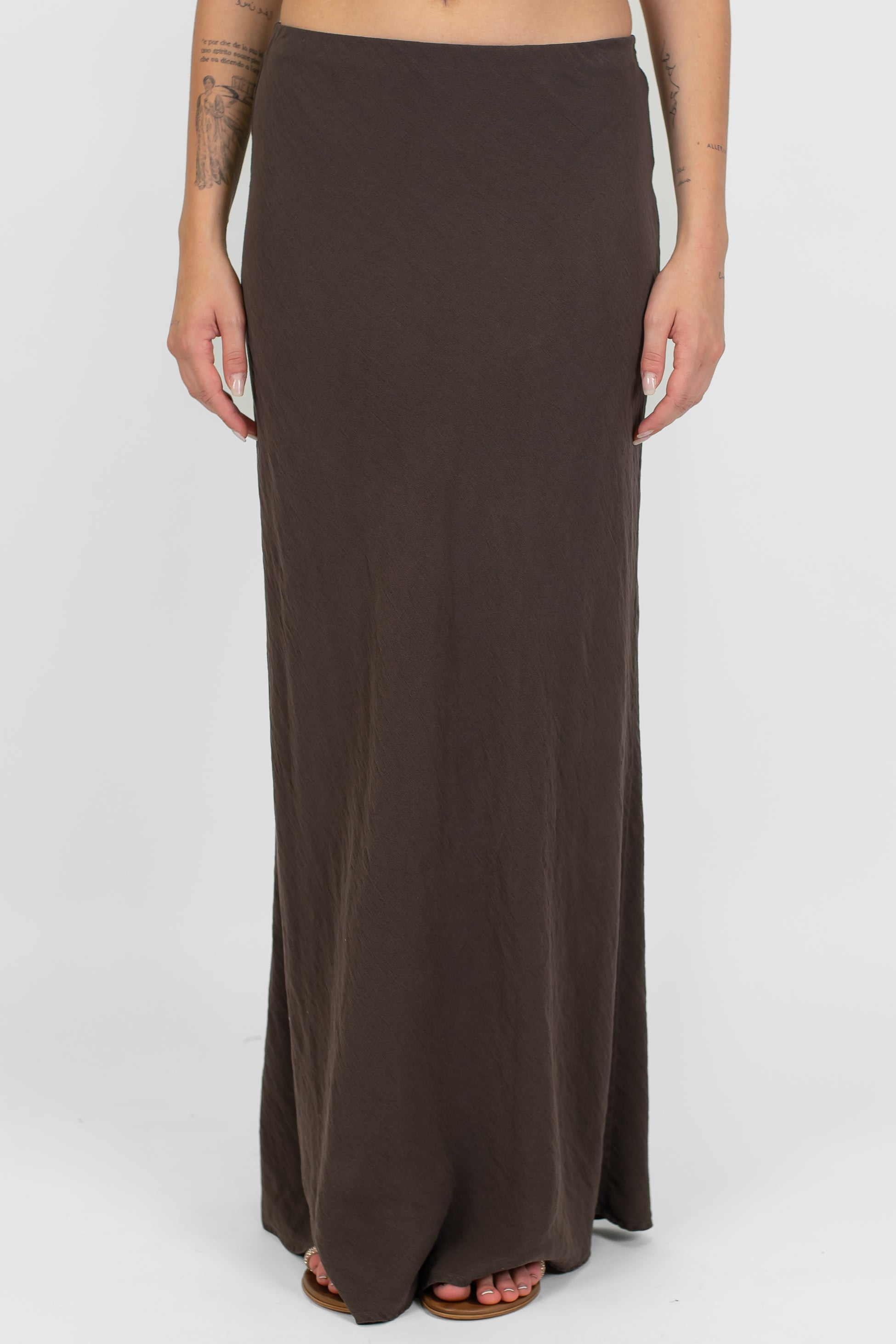 Tensione in - Gonna in viscosa leggera con elastico in vita