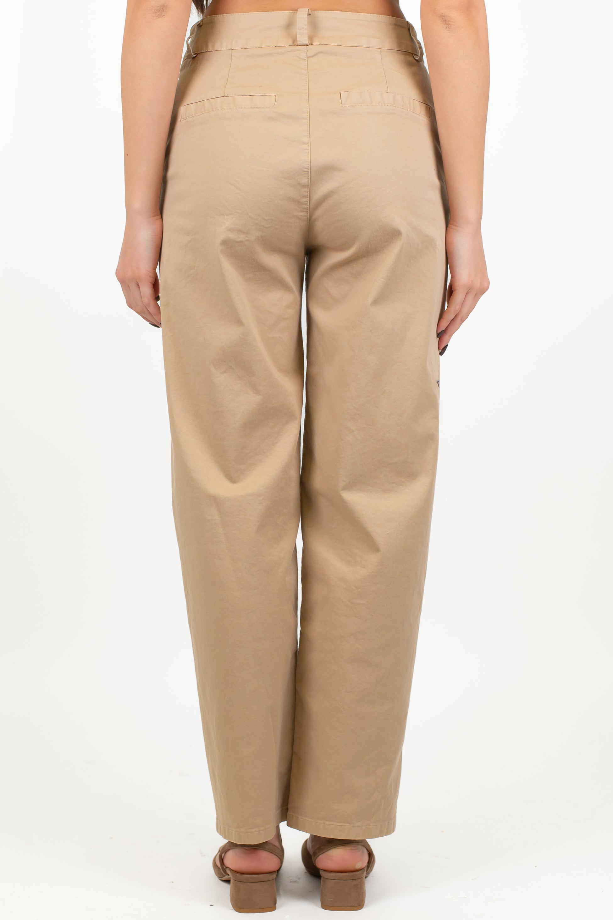 Tensione in - Pantalone balloon in cotone tinta unita