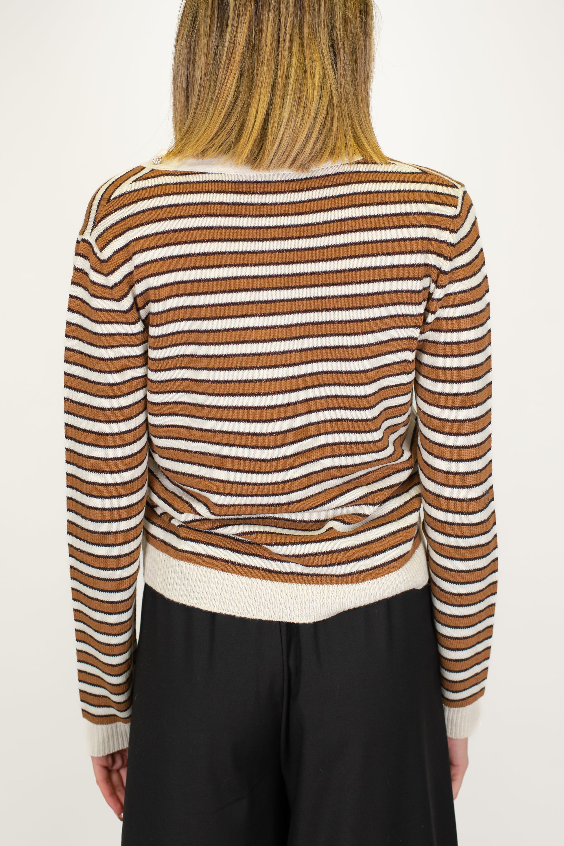 Motel - Maglia serafina in misto lana e lurex a righe