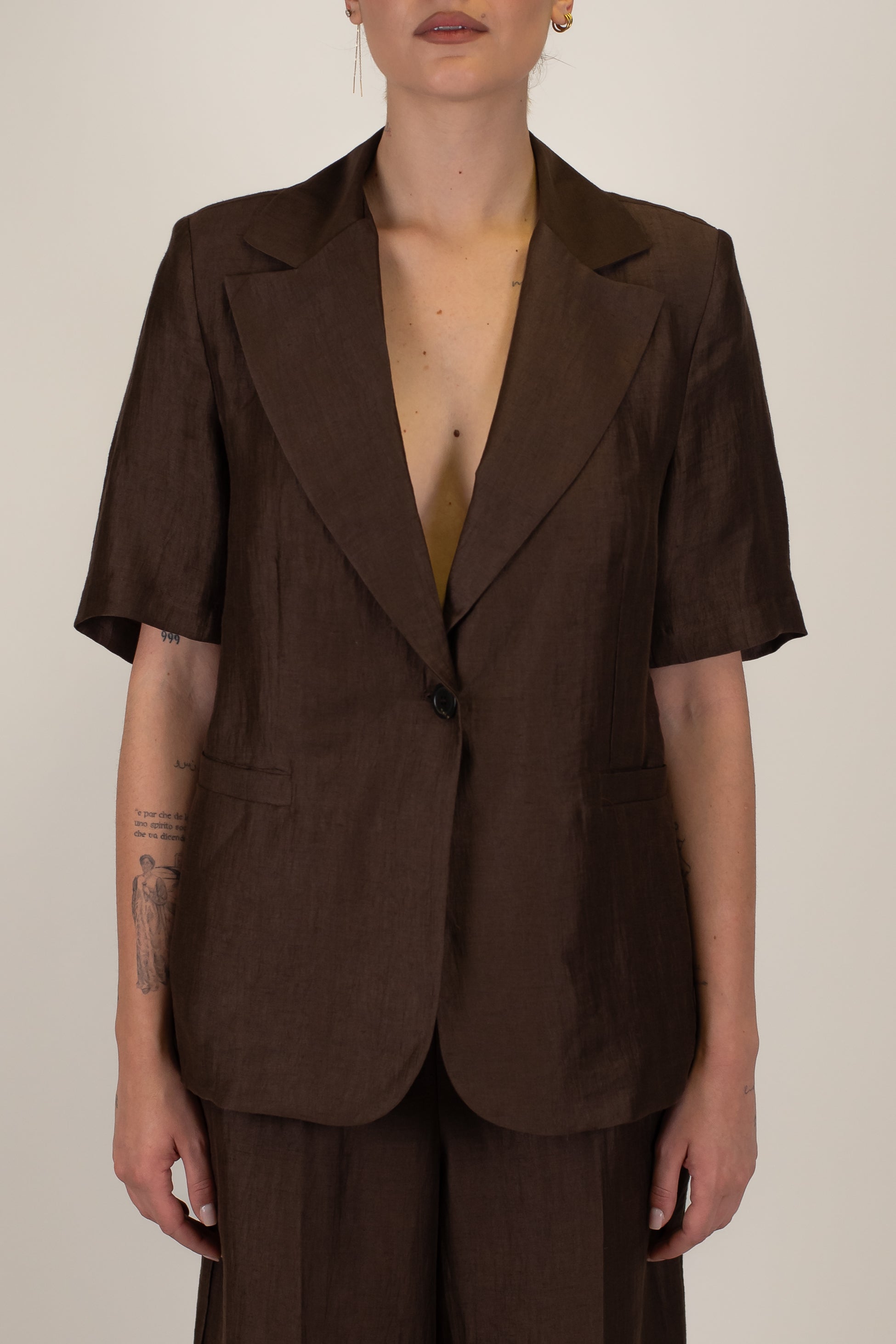 Maryley - Giacca mezzamanica in lino