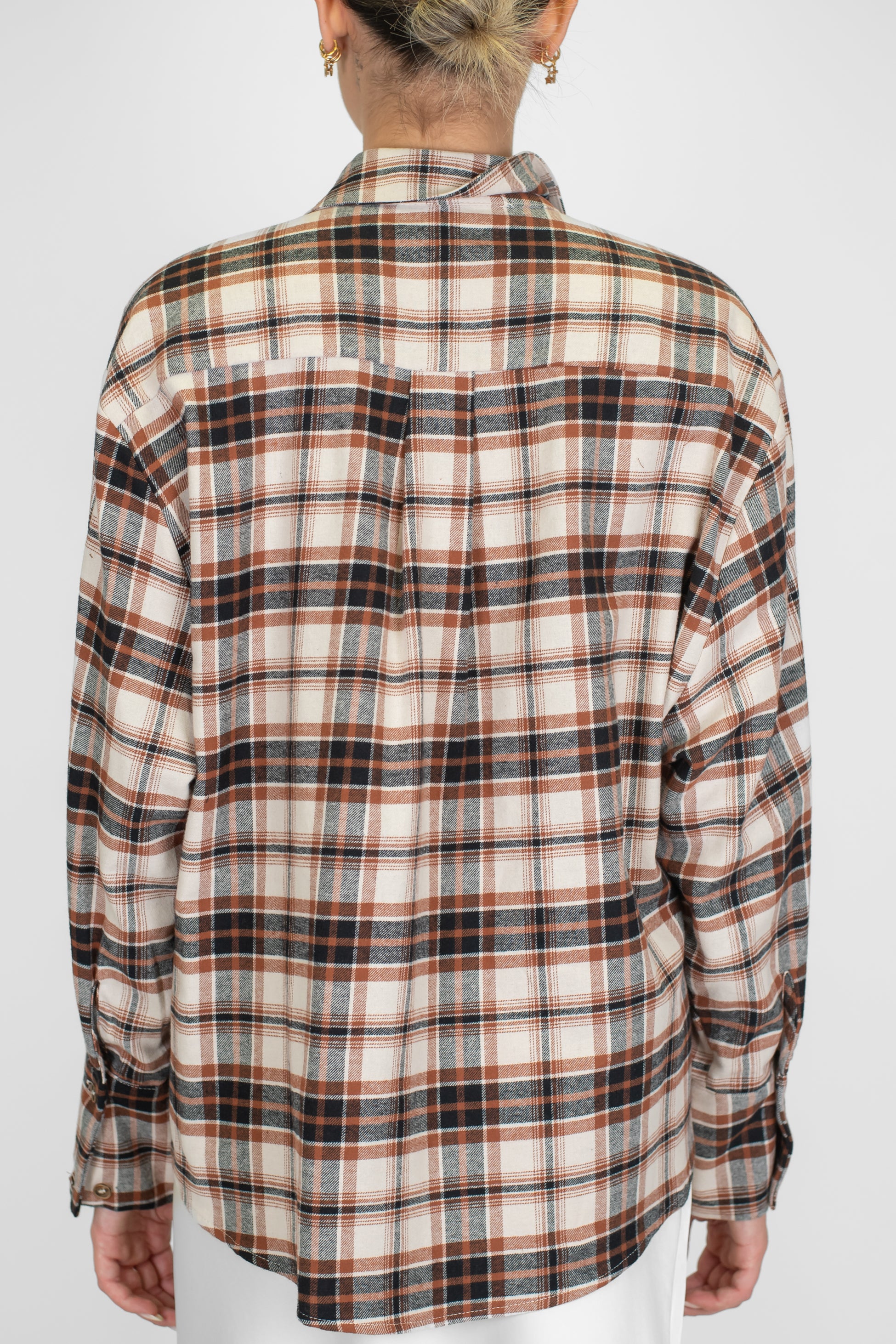 Haveone - Camicia fantasia quadri con taschino