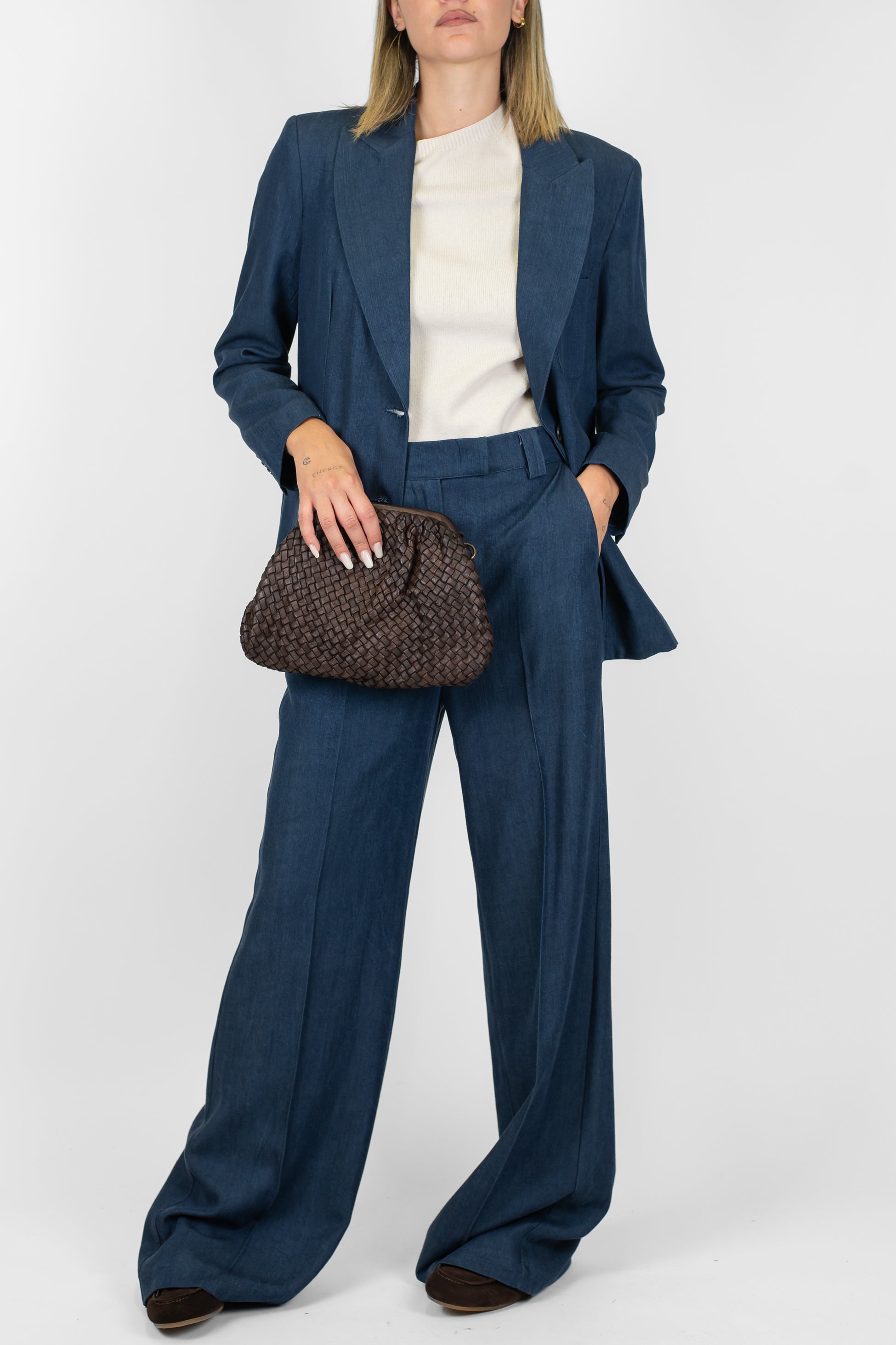 Maryley - Pantalone palazzo in lyocell