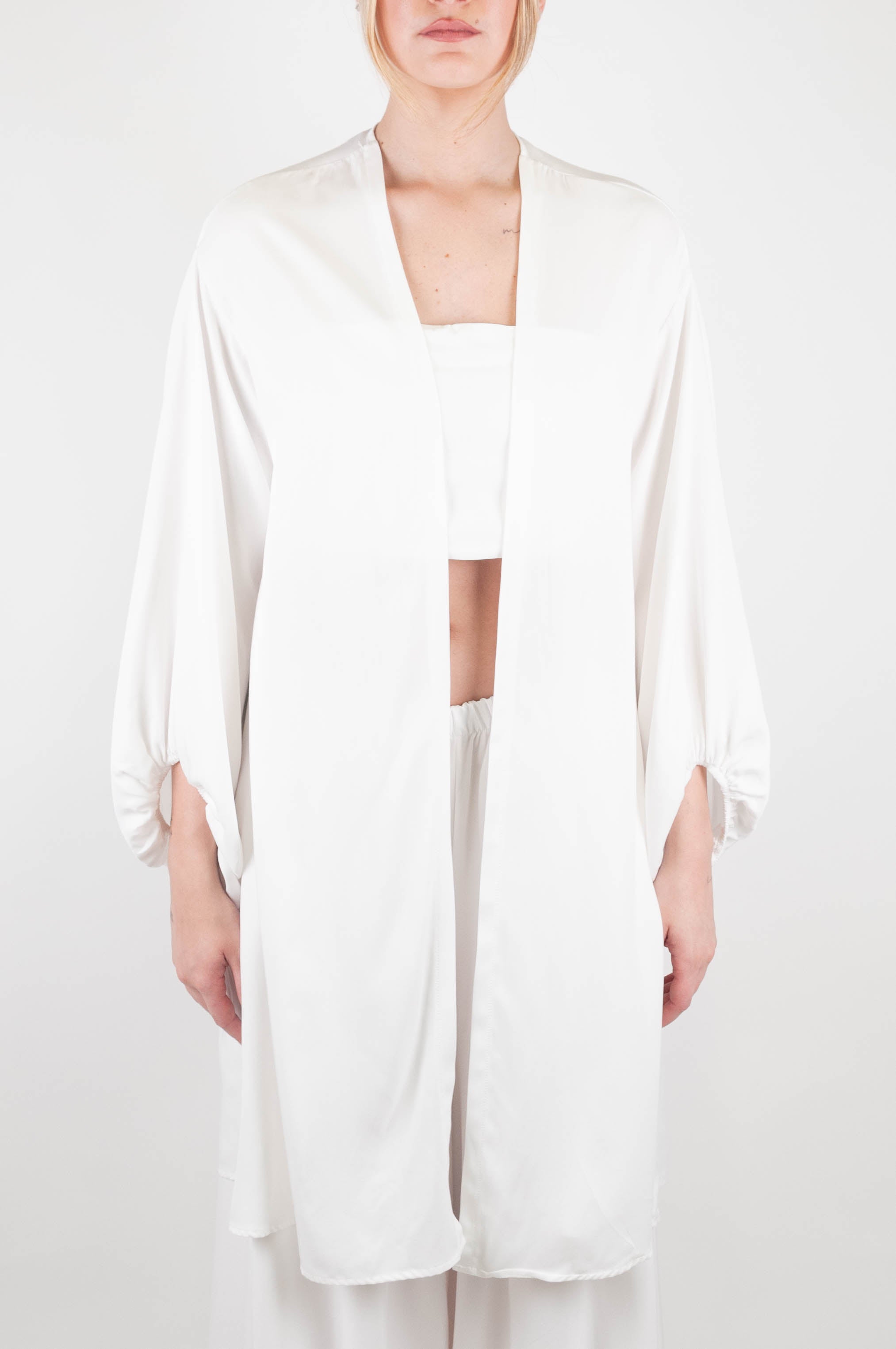 Haveone - Kimono in viscosa con polsini elastici