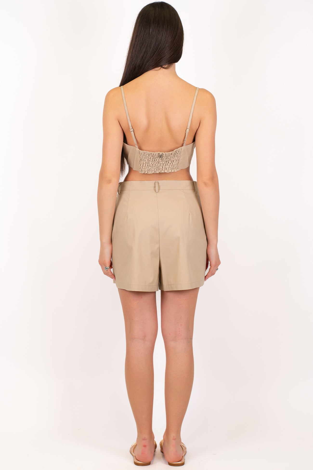 Dixie - Coordinato tre pezzi con giacca giromaniche, top e shorts