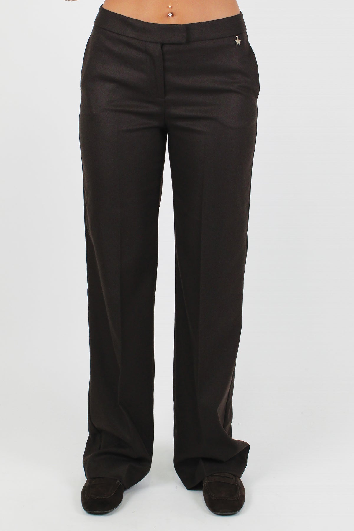 Souvenir - Pantalone regular con chiusura a scomparsa