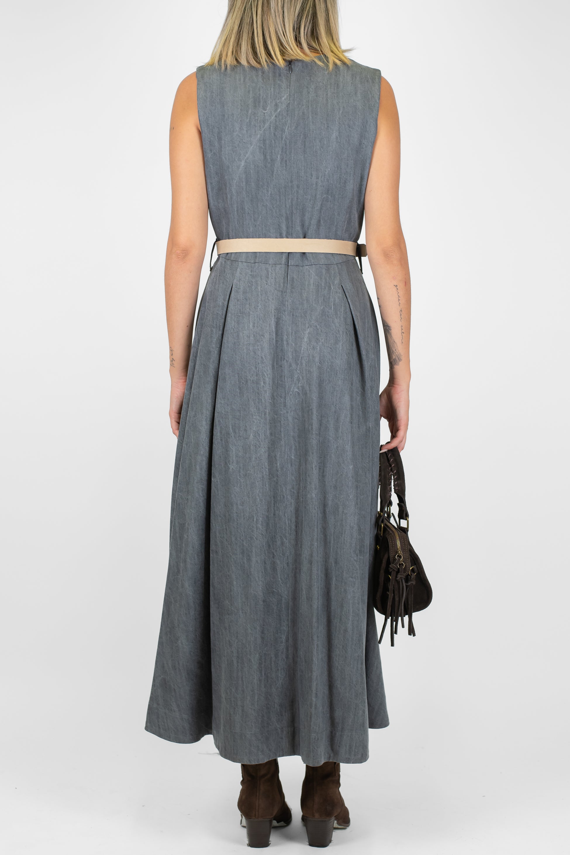 Maryley - Abito lungo giromaniche in lyocell