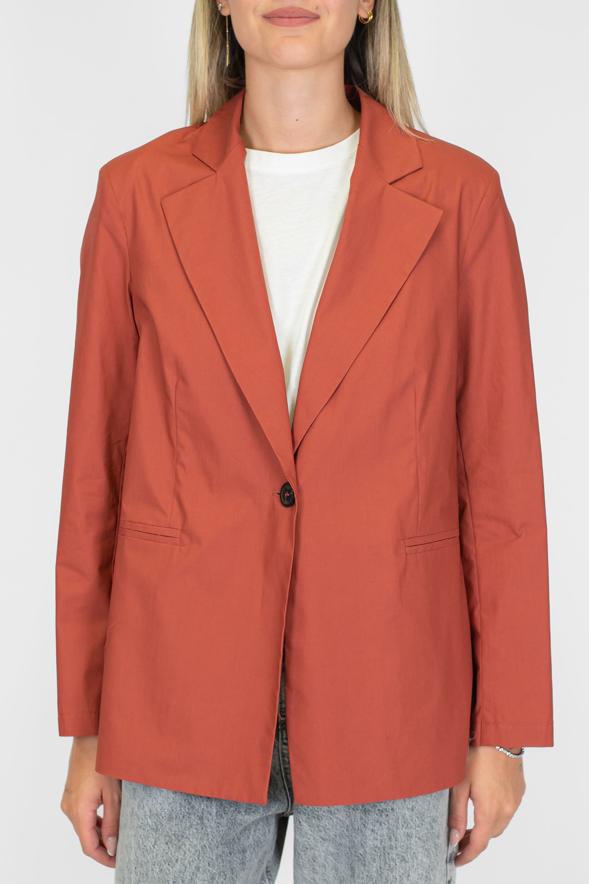 Maryley - Giacca monopetto sfoderata in tela paracadute