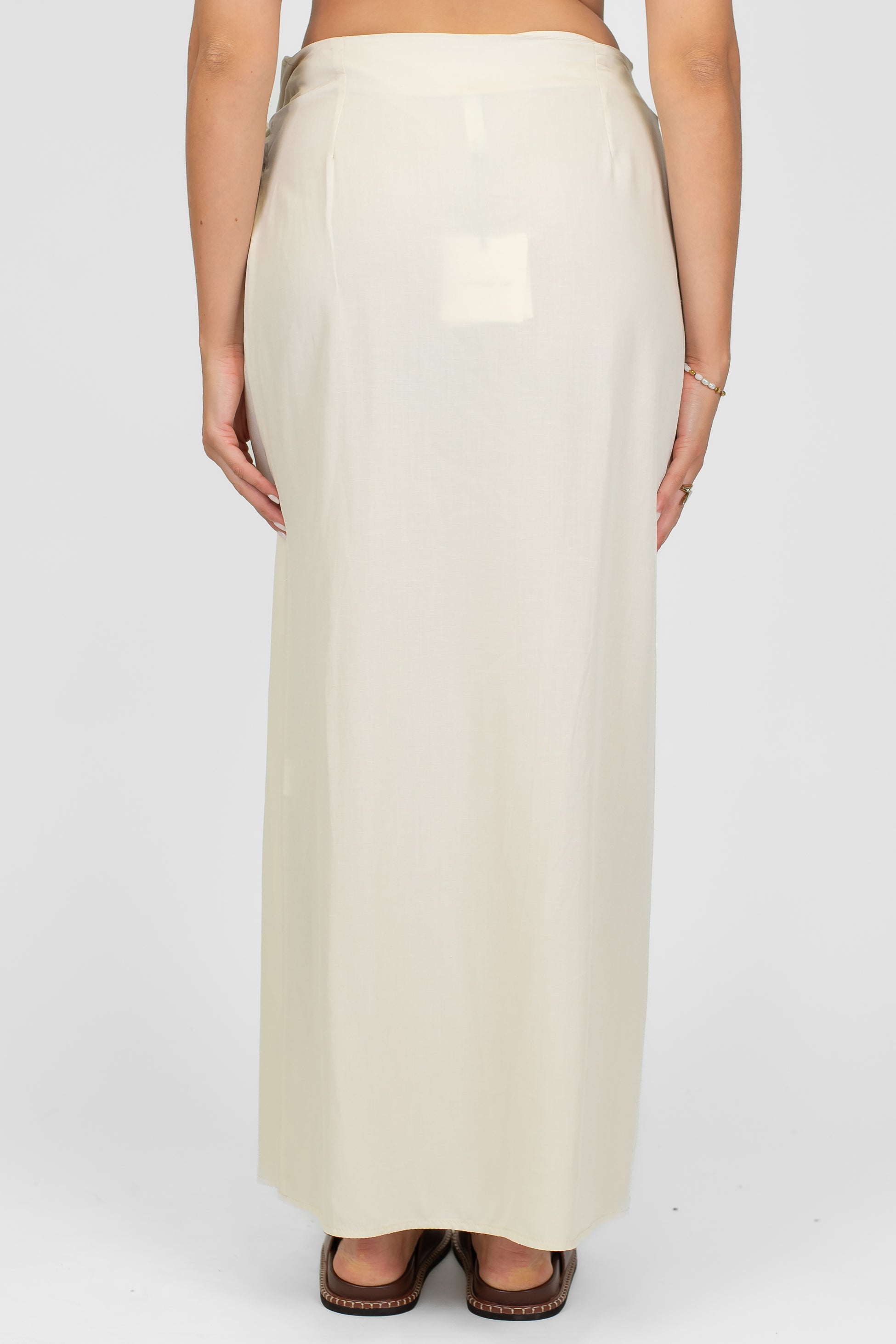 Tensione in - Gonna pareo in misto viscosa e lino