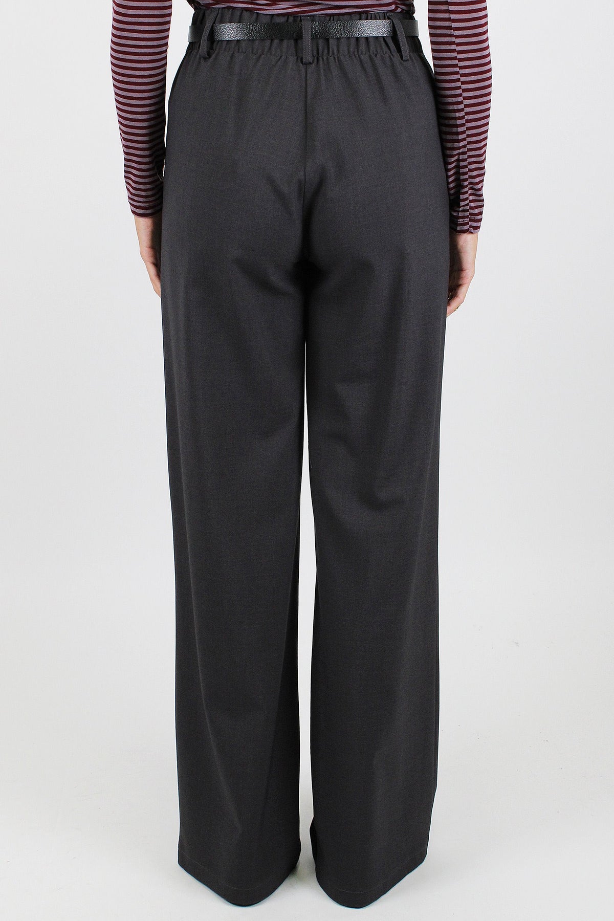 Haveone - Pantalone palazzo con elastico sul retro
