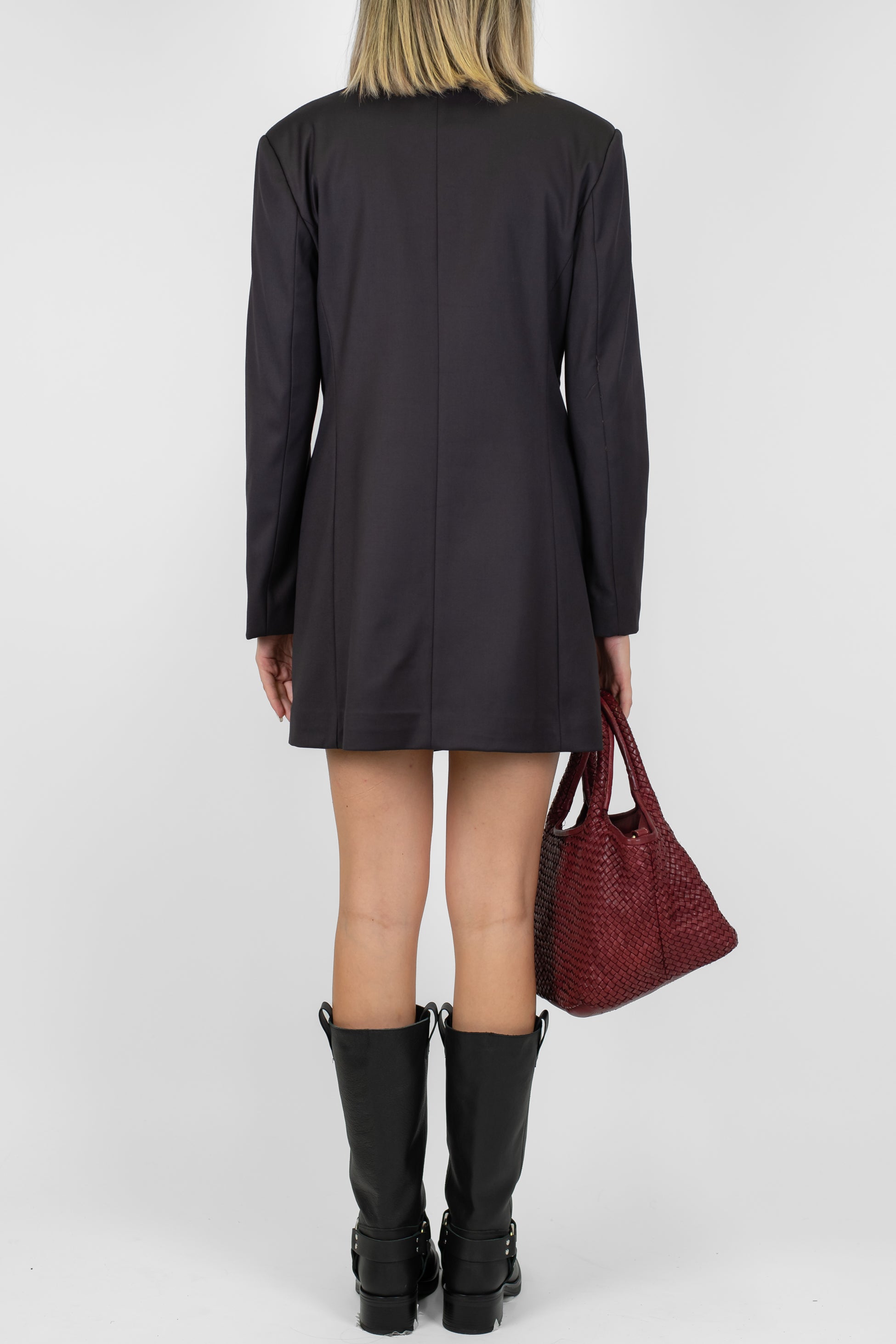 Dixie - Abito corto con scollo a V e manica lunga