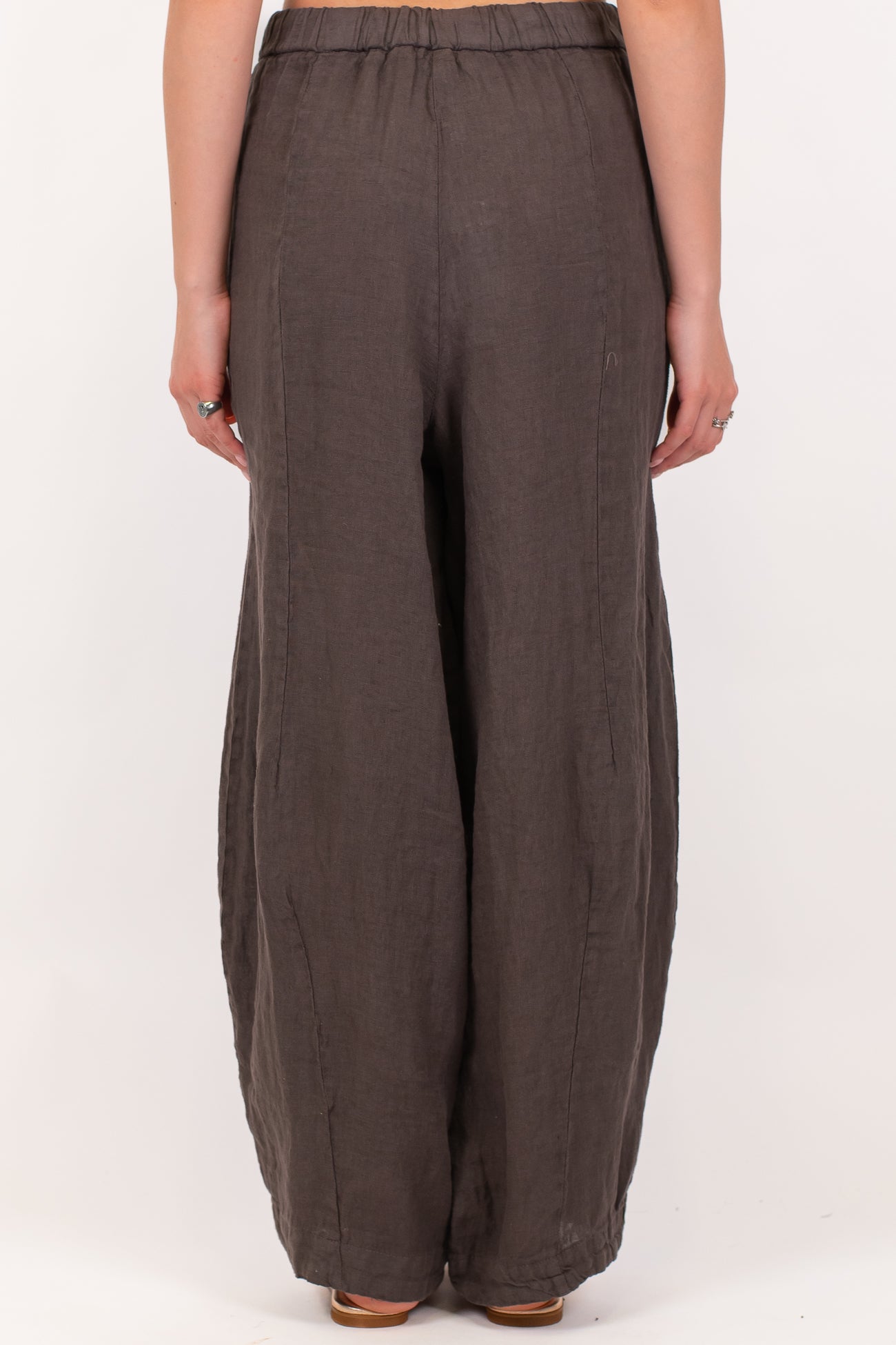 Motel - Pantalone balloon in puro lino con coulisse