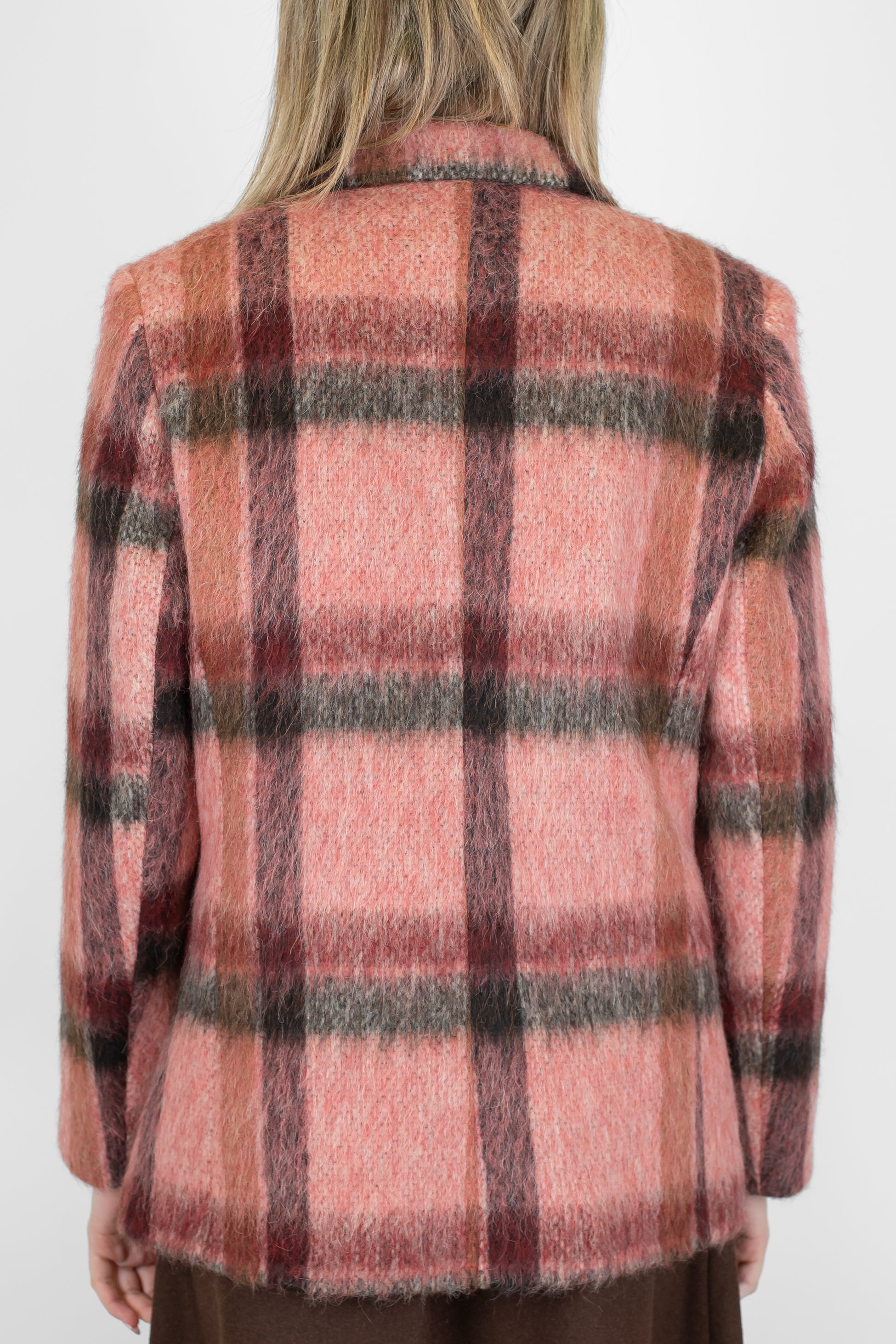 Motel - Giacca doppiopetto fantasia check in misto lana con sspille