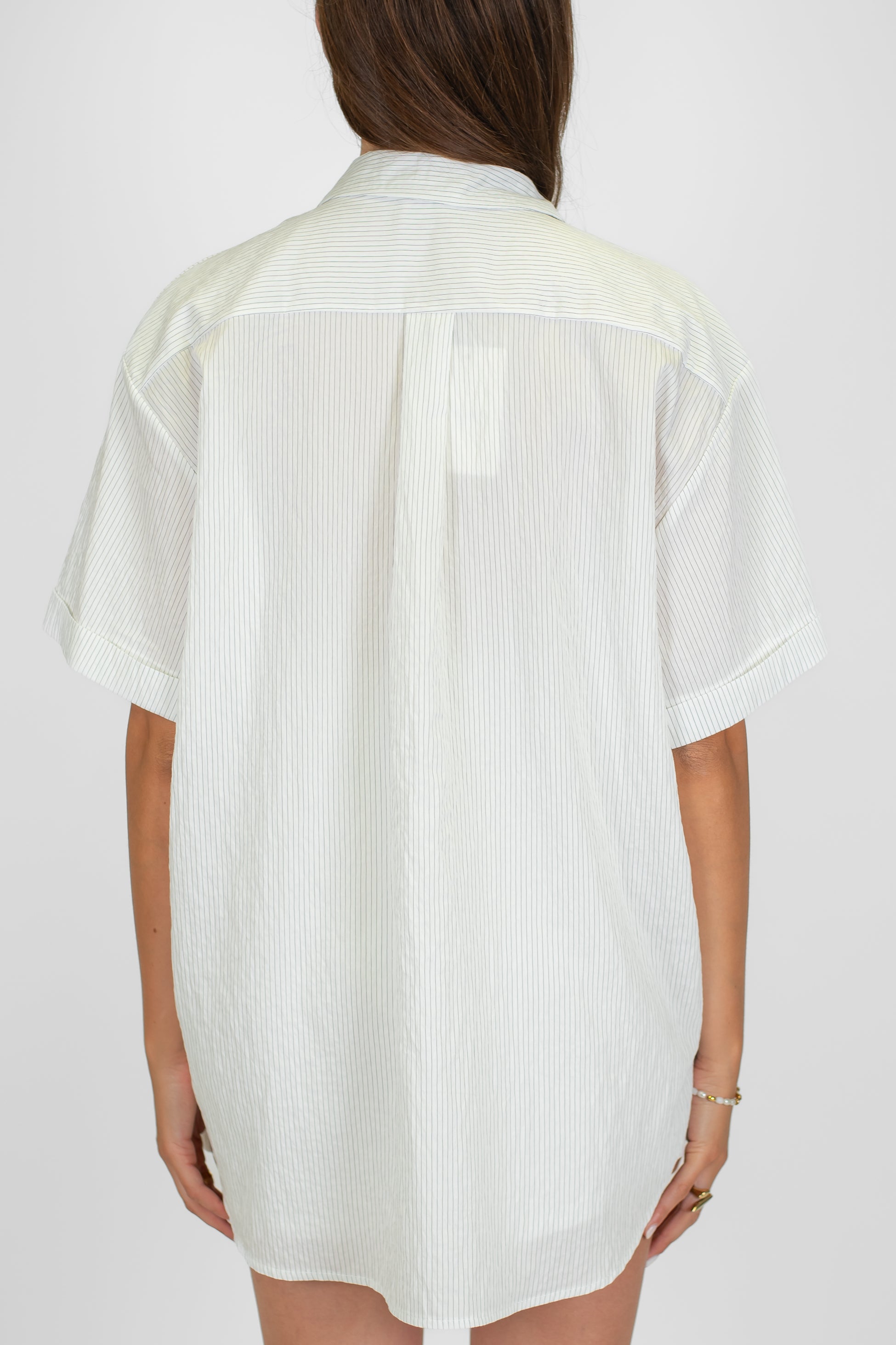 Motel - Camicia mezzamanica over a righe