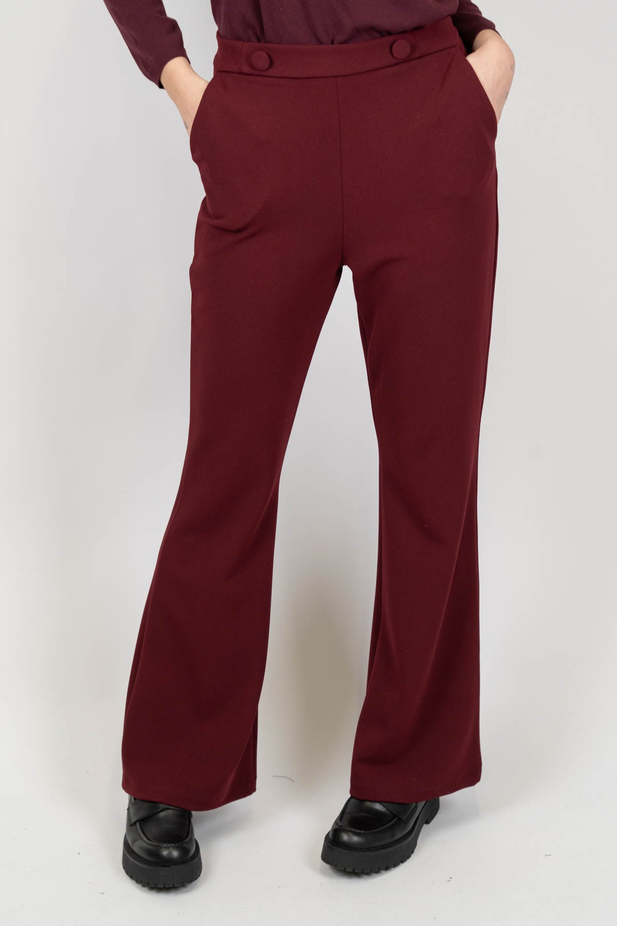 Haveone - Pantalone trombetta elasticizzato