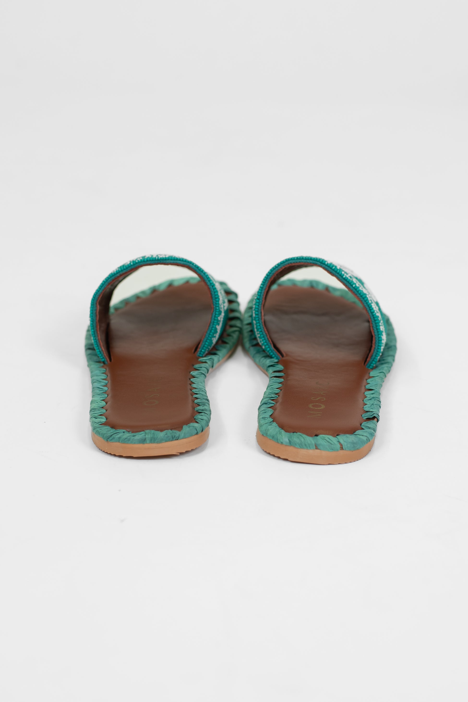 Mosaic - Ciabattina con fascia decorata da perline