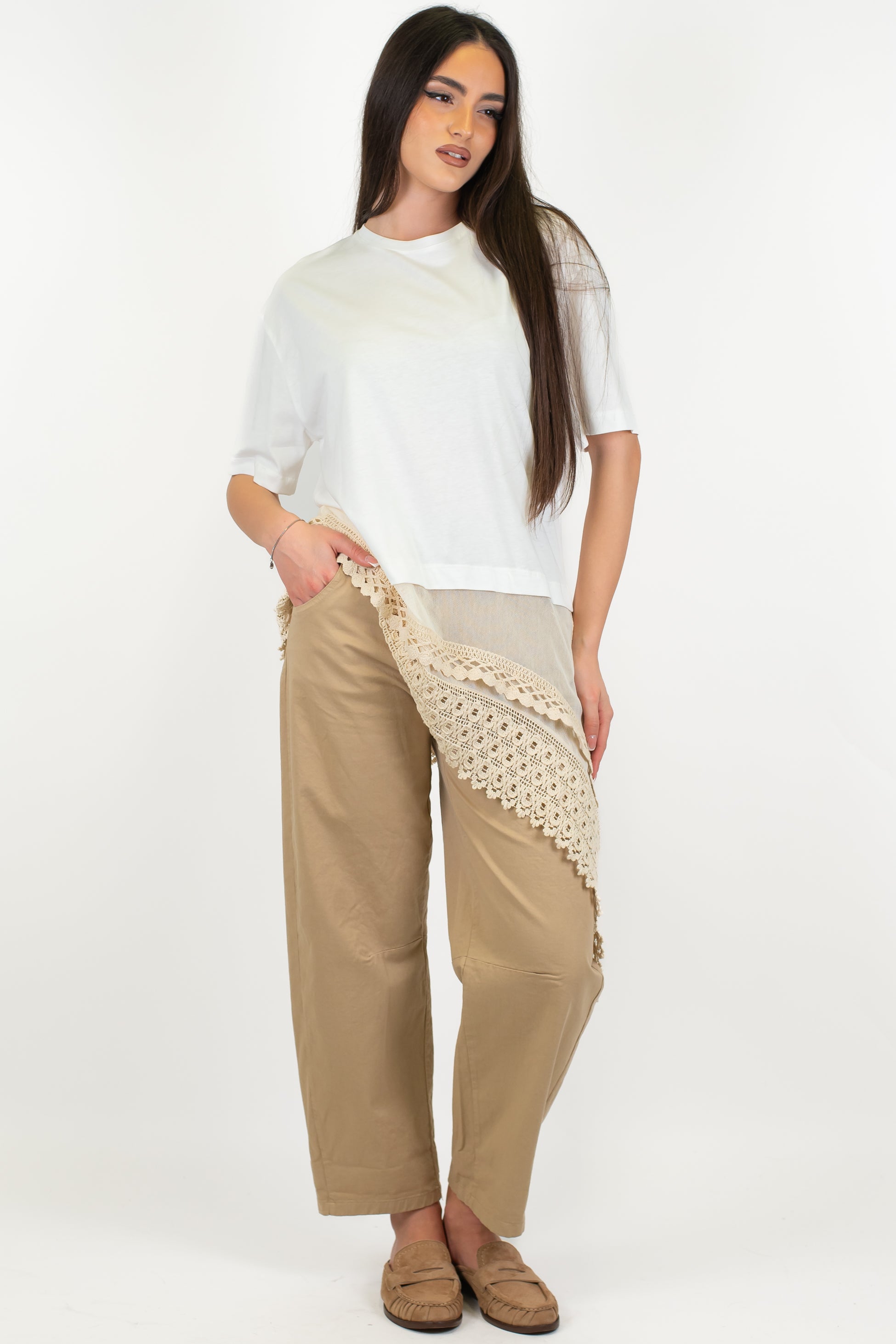 Tensione in - Pantalone balloon con elastico sul retro