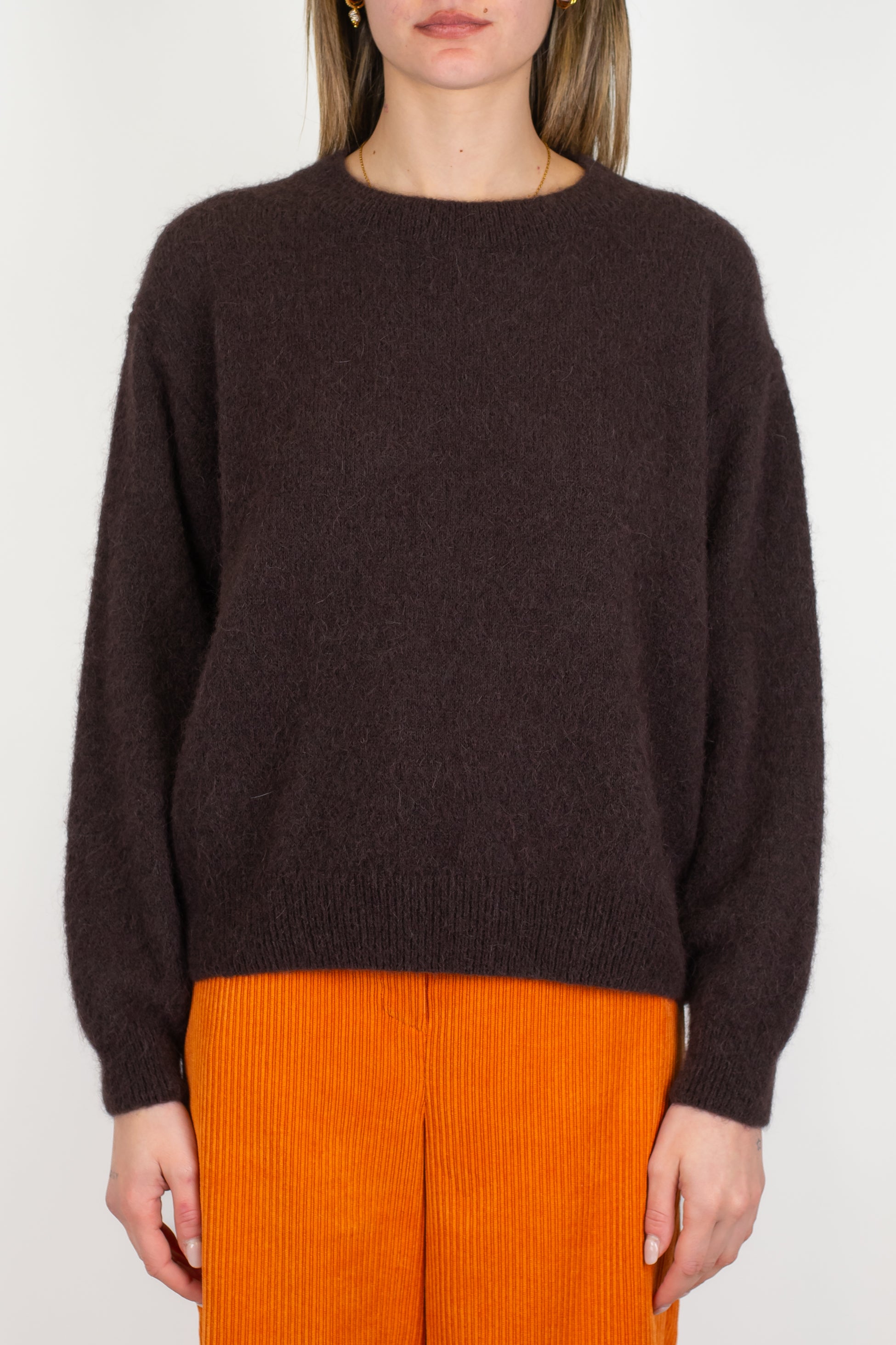 Imperial - Maglia girocollo a scatola in misto lana