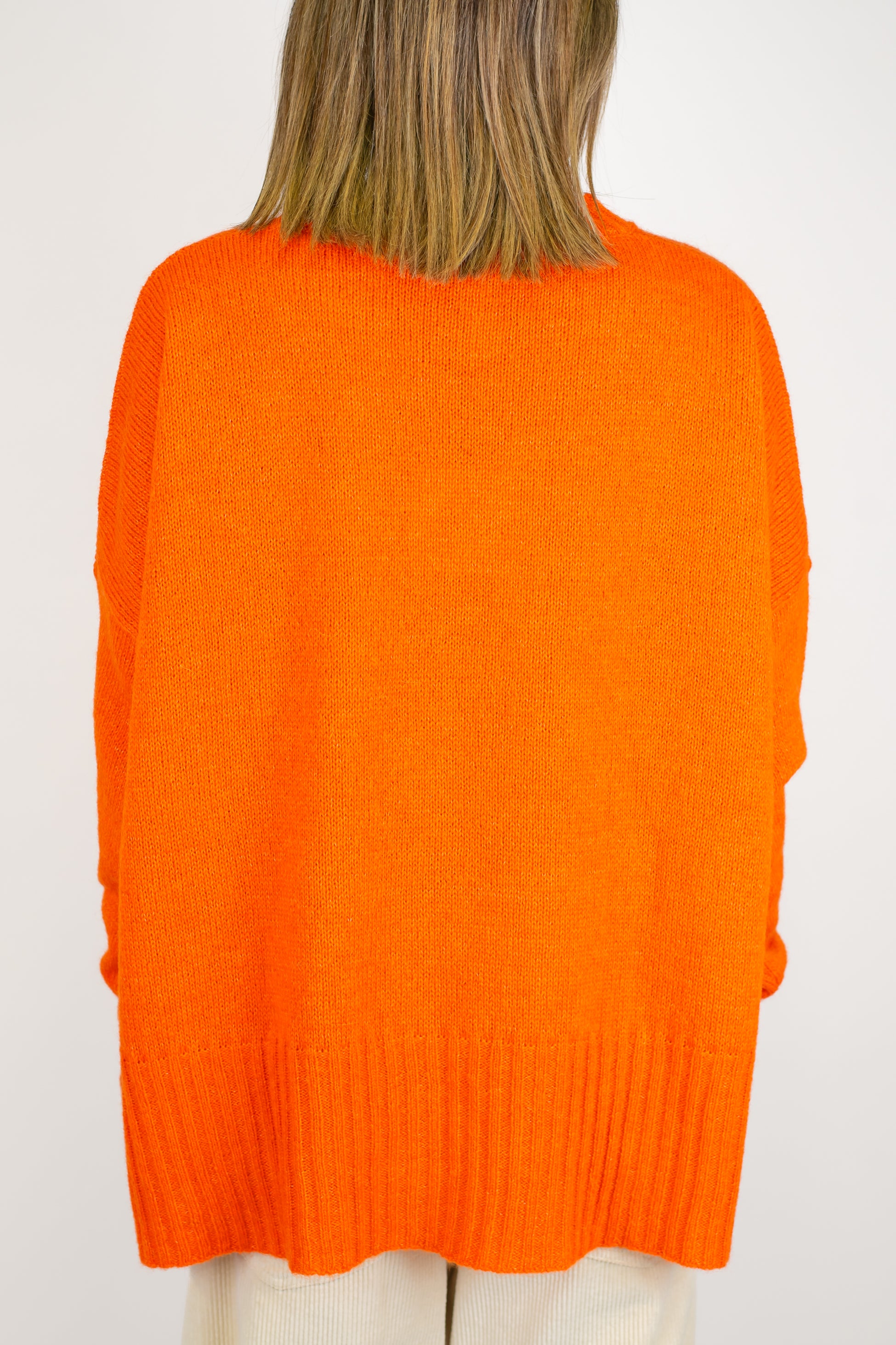 Tensione in - Maglia girocollo over in misto lana