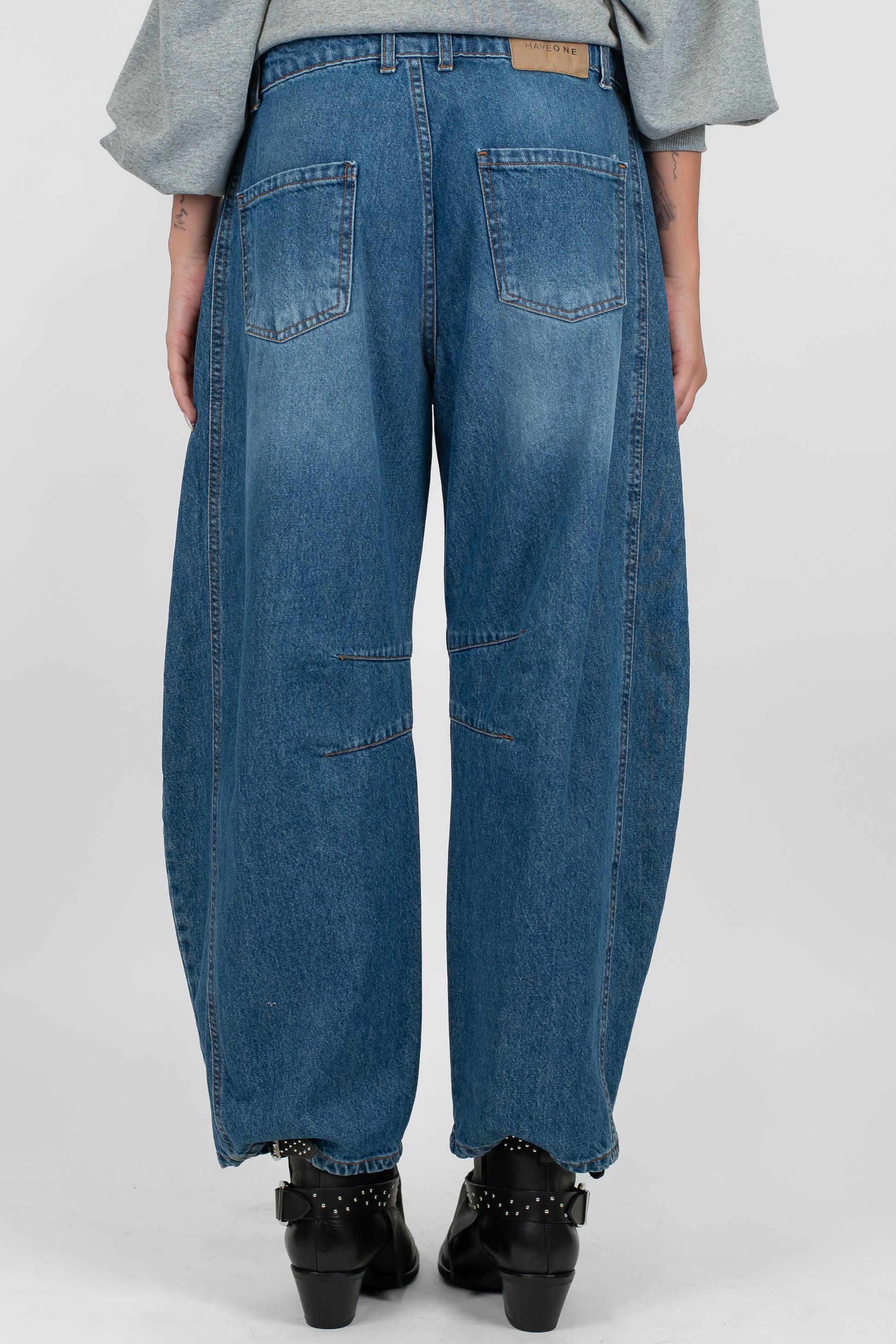 Haveone - Jeans balloon lavaggio medio