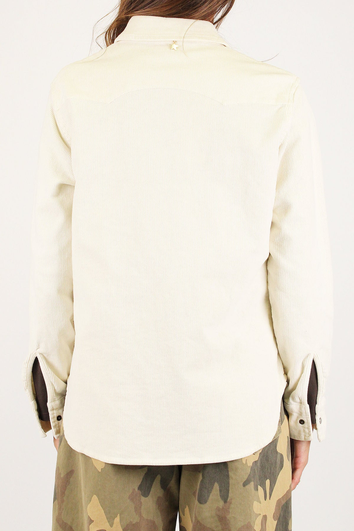 Souvenir - Camicia in velluto a coste con taschini sul petto