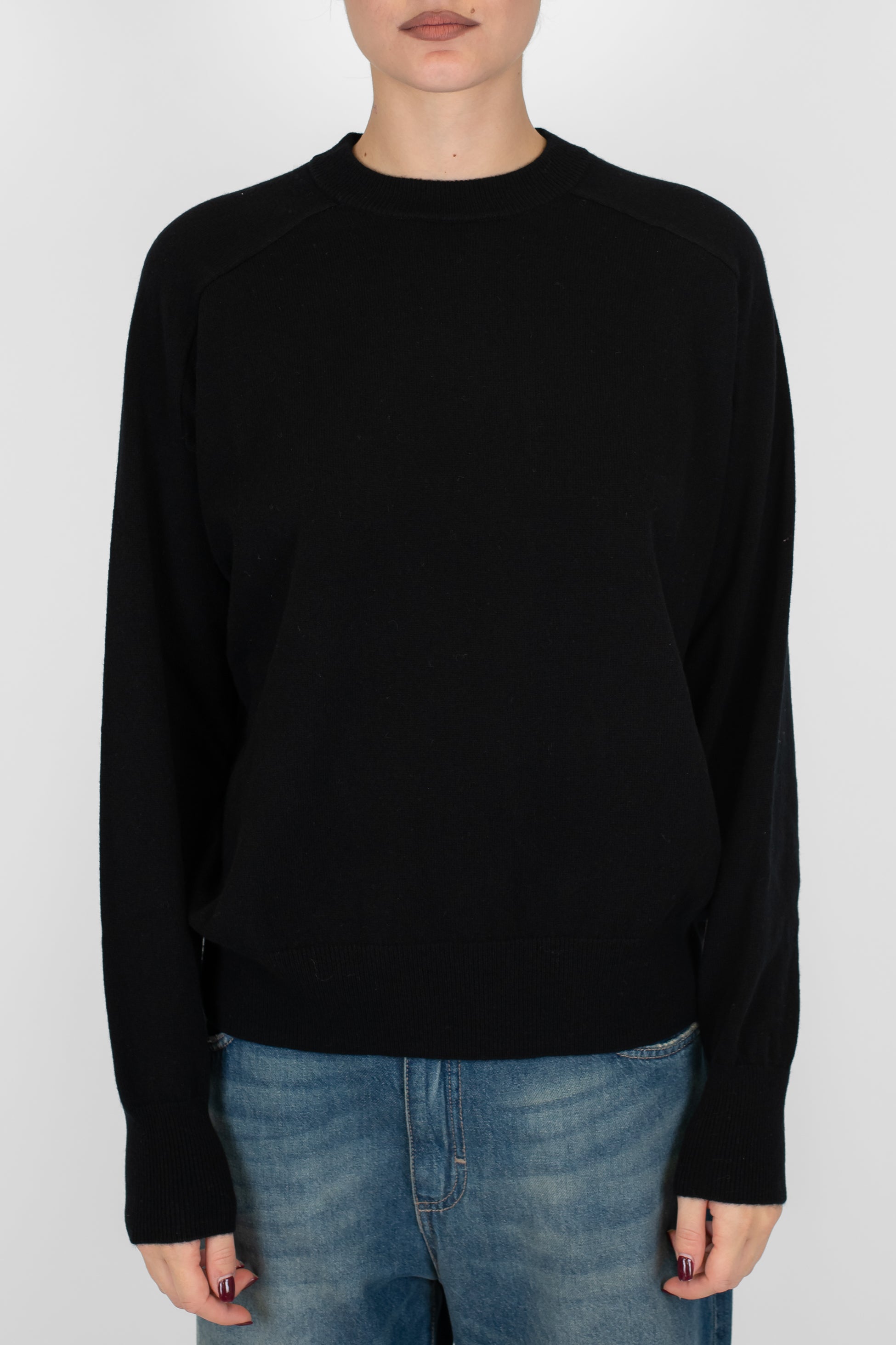 Tensione in - Maglia girocollo in pura lana