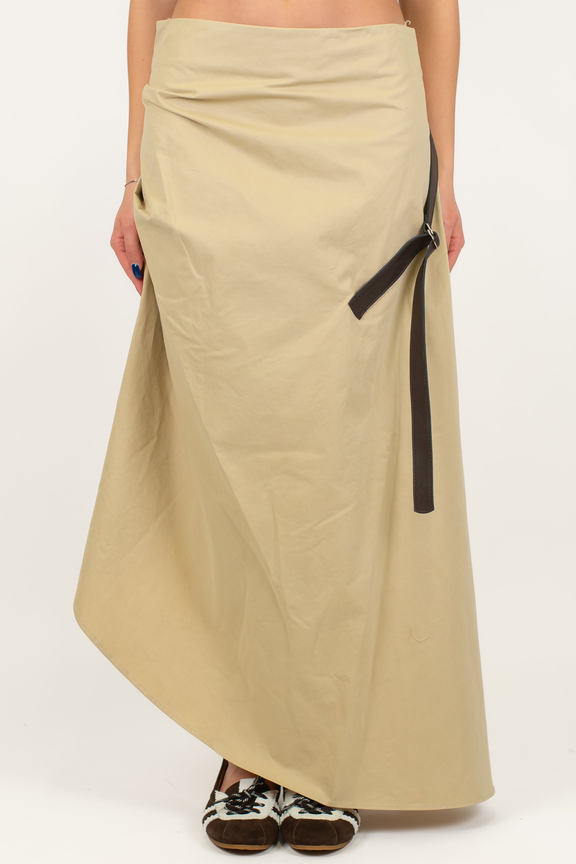 Motel - Gonna con fondo asimmetrico e chisura con zip sul retro