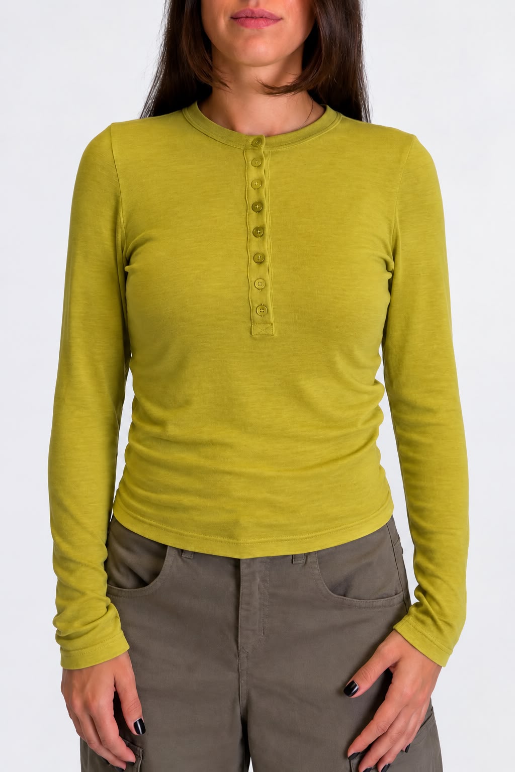 Dixie - Maglia serafino basic in misto cashmere