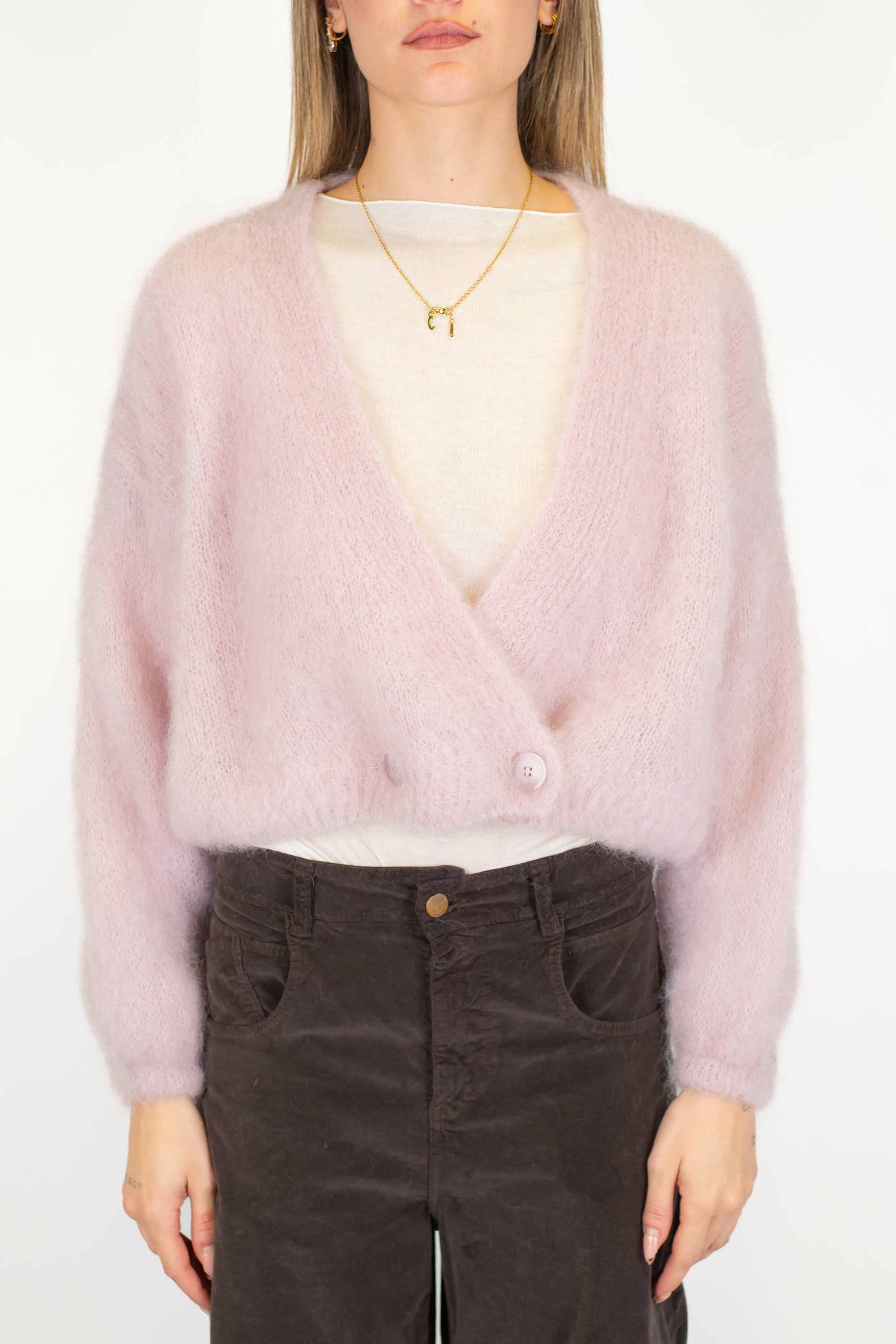 Dixie - Cardigan doppiopetto in lana mohair