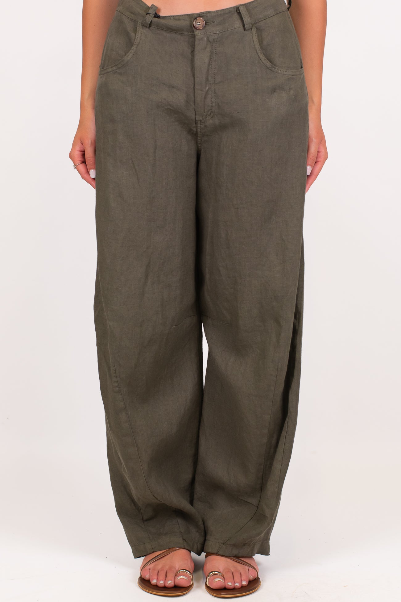 Tensione in - Pantalone balloon in puro lino