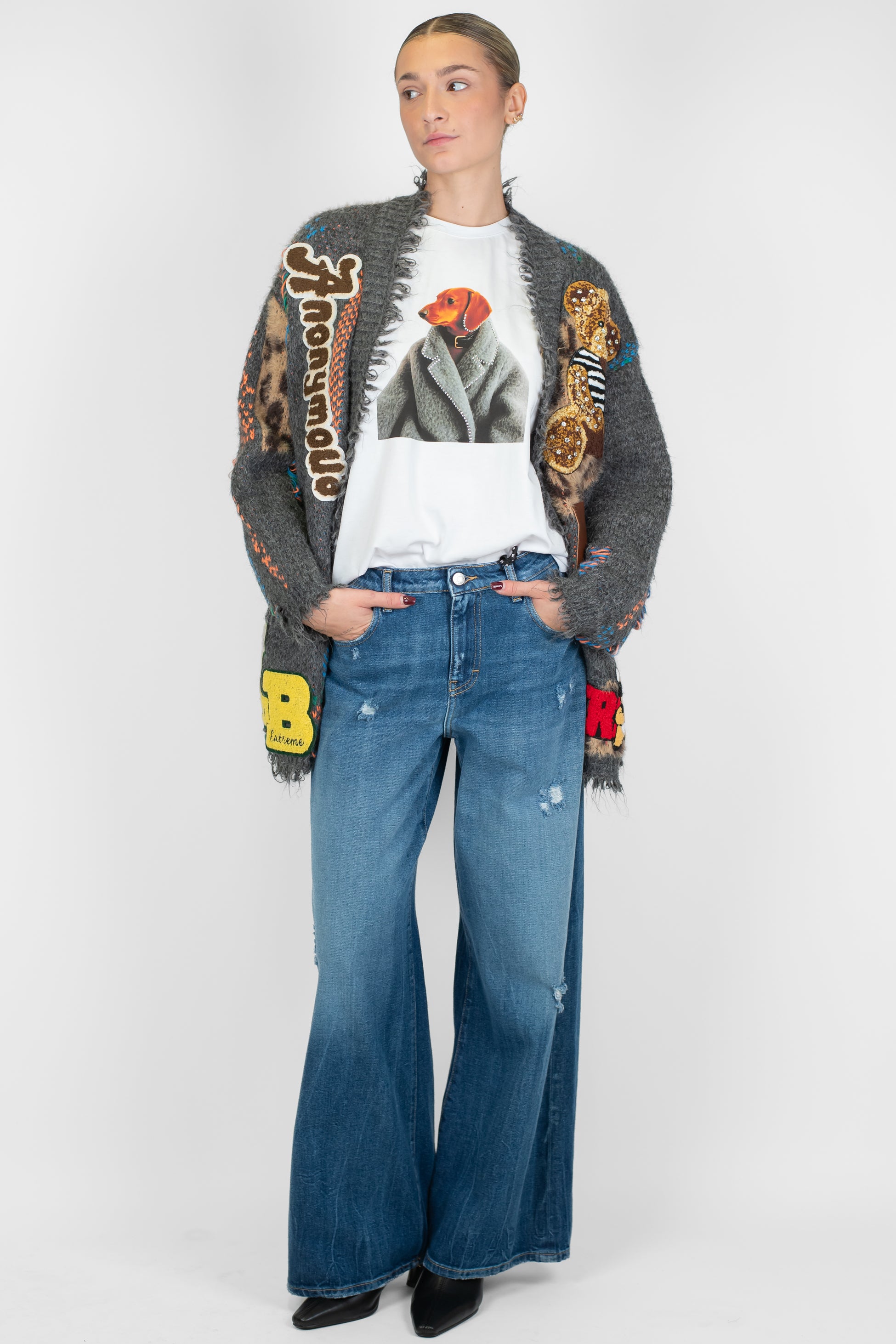 Kontatto - Cardigan con pacht