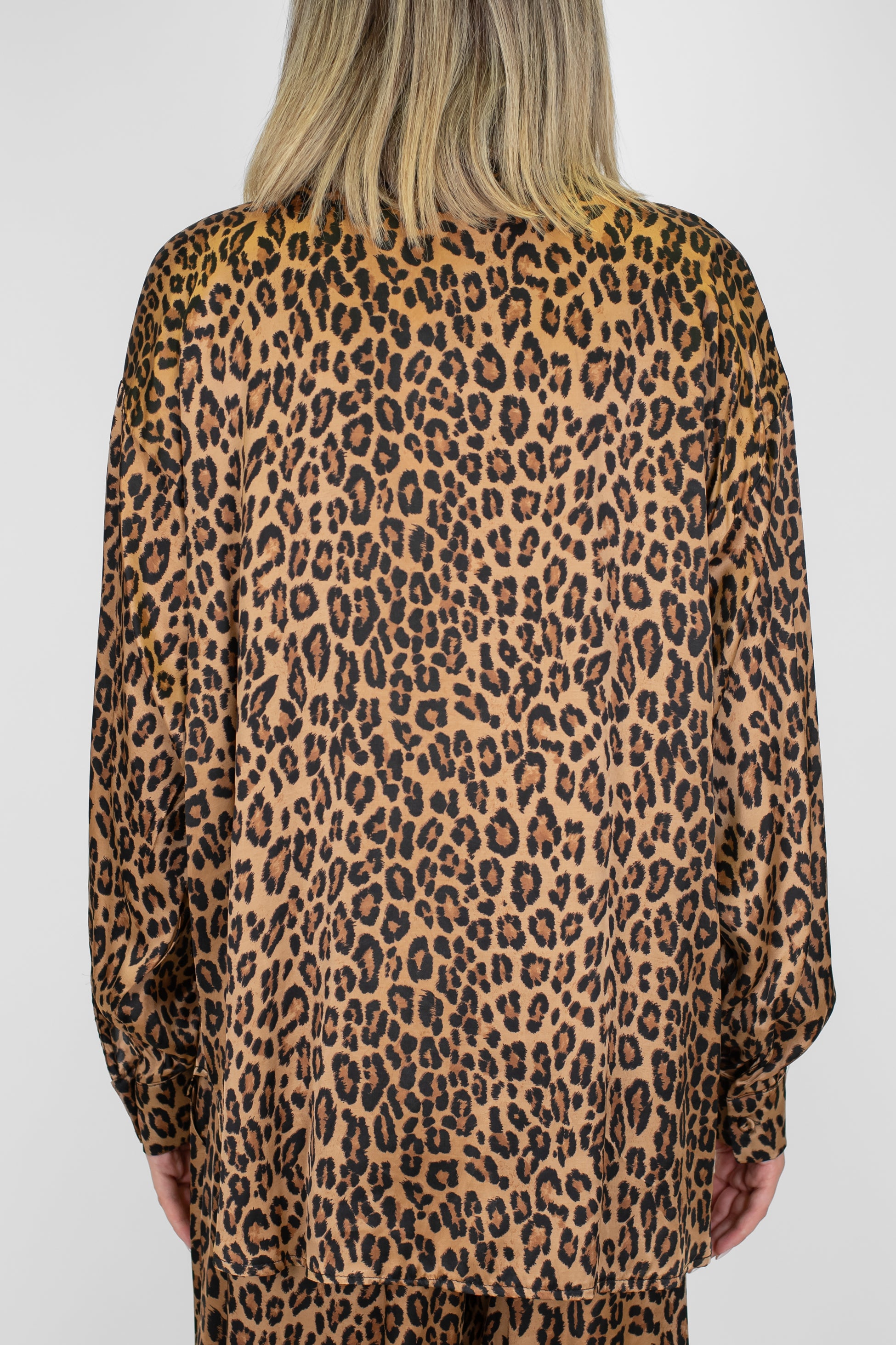 Motel - Camicia fantasia animalier in viscosa